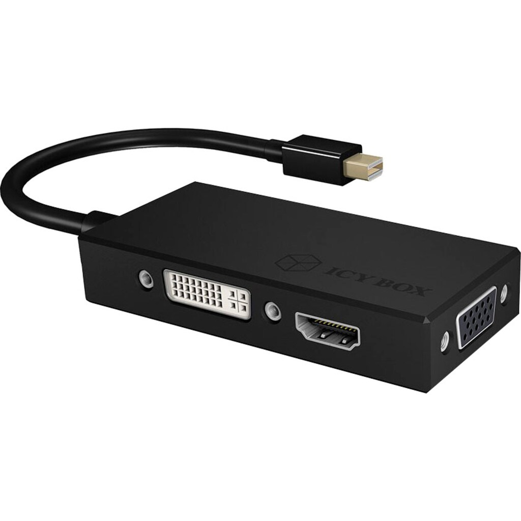 Raidsonic Computer-Adapter »ICY BOX 3-in-1 Mini DisplayPort zu HDMI, DVI-D und VGA Grafikadapter«