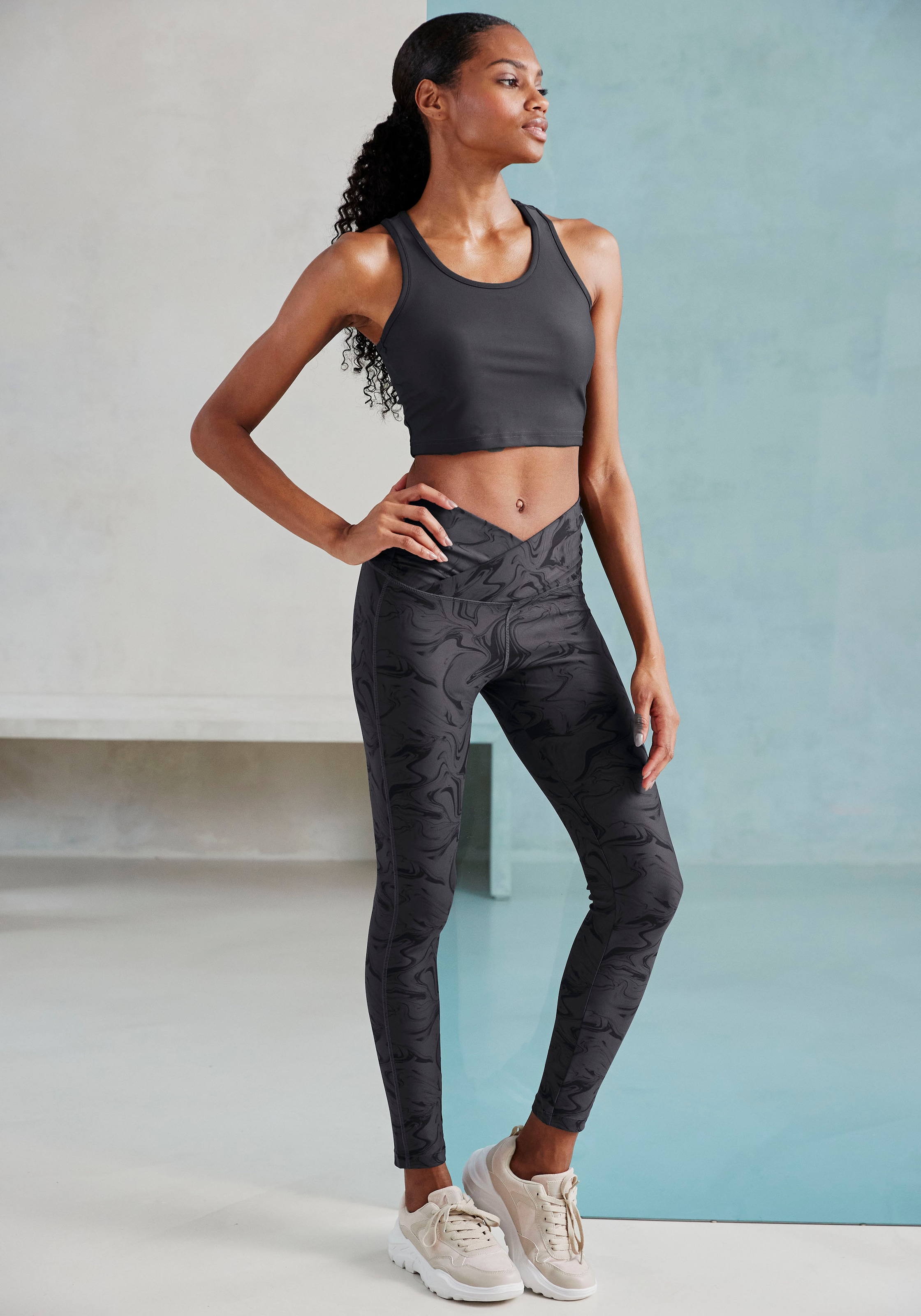 LASCANA ACTIVE Funktionsleggings, Sportleggings im Allover-Druck