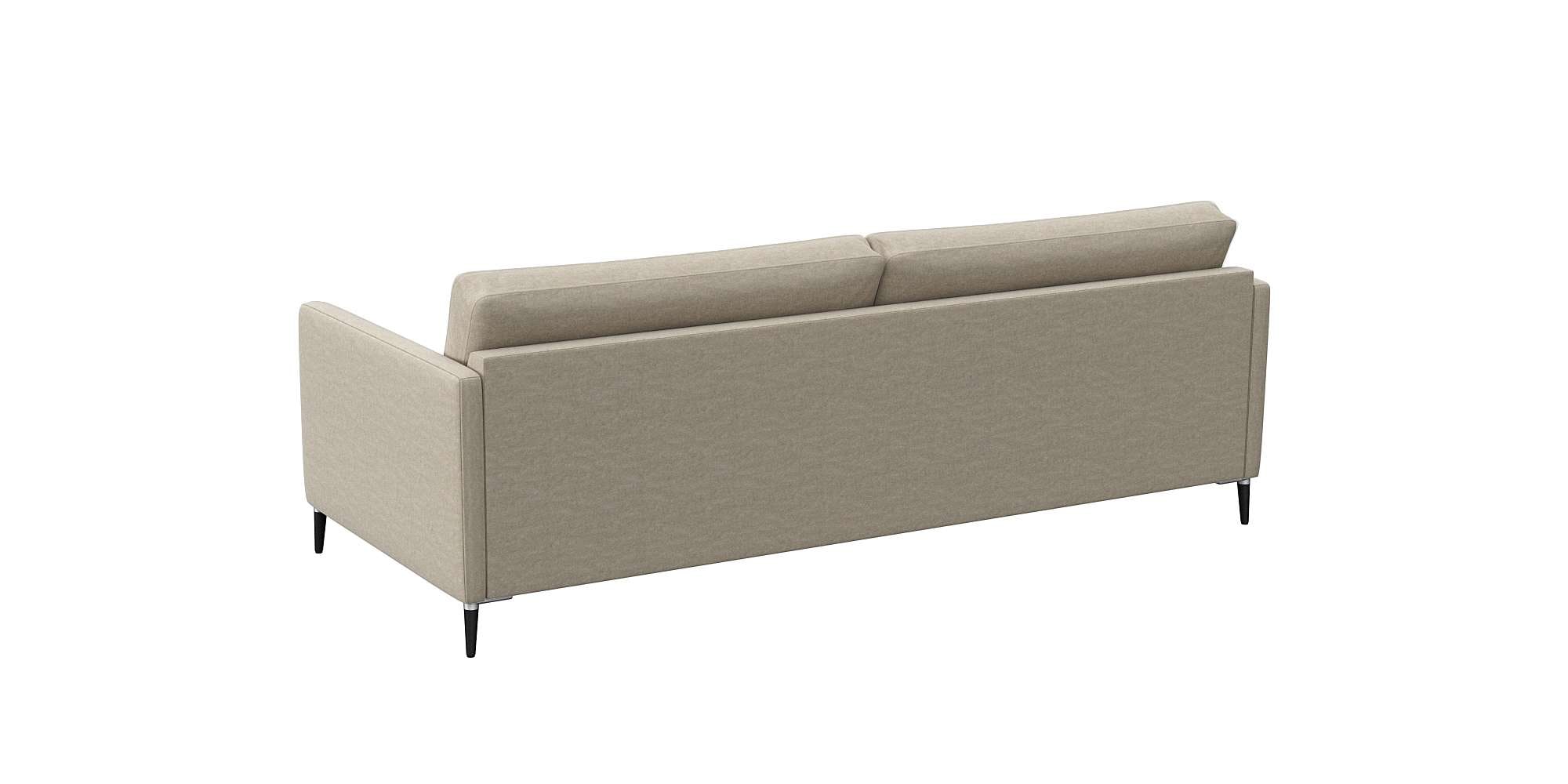 FLEXLUX 3-Sitzer »Fiore, super Sitzkomfort durch Kaltschaum im Sitz«, schmale Armlehnen, Füße Alu+schwarz