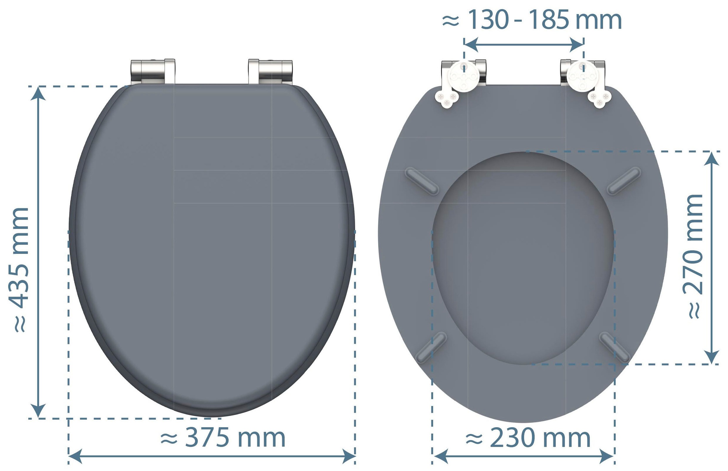 Schütte WC-Sitz »SPIRIT GREY«, Toilettendeckel, mit Absenkautomatik