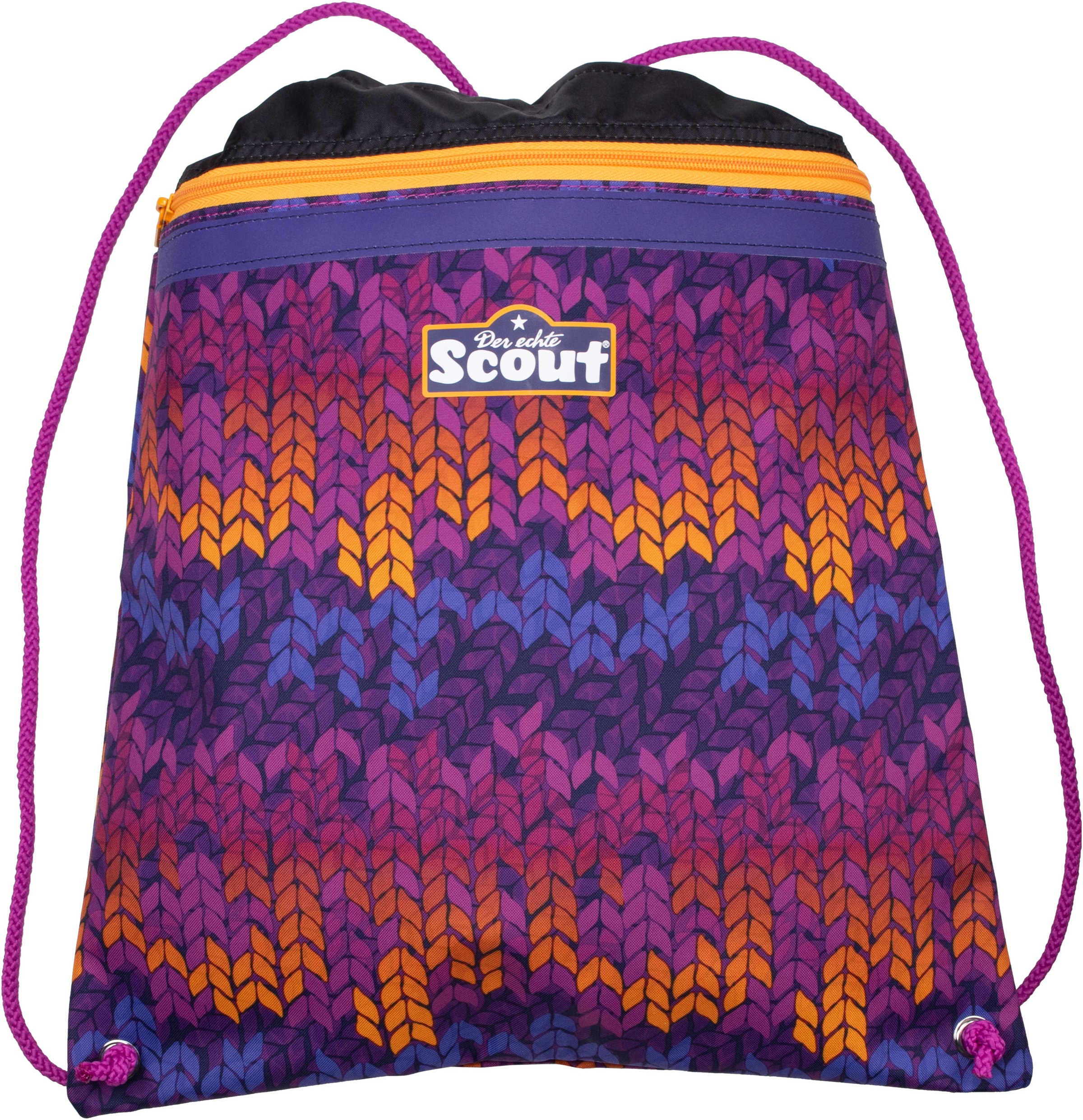 Scout Schulranzen »Alpha Superflash, Fantasy«, Retroreflektierende Flächen-Fluoreszierende Warnfarben für extragute Sichtbarkeit, mit retrorefl. Flächen & 2 Funny Snaps; enthält recyceltes Material