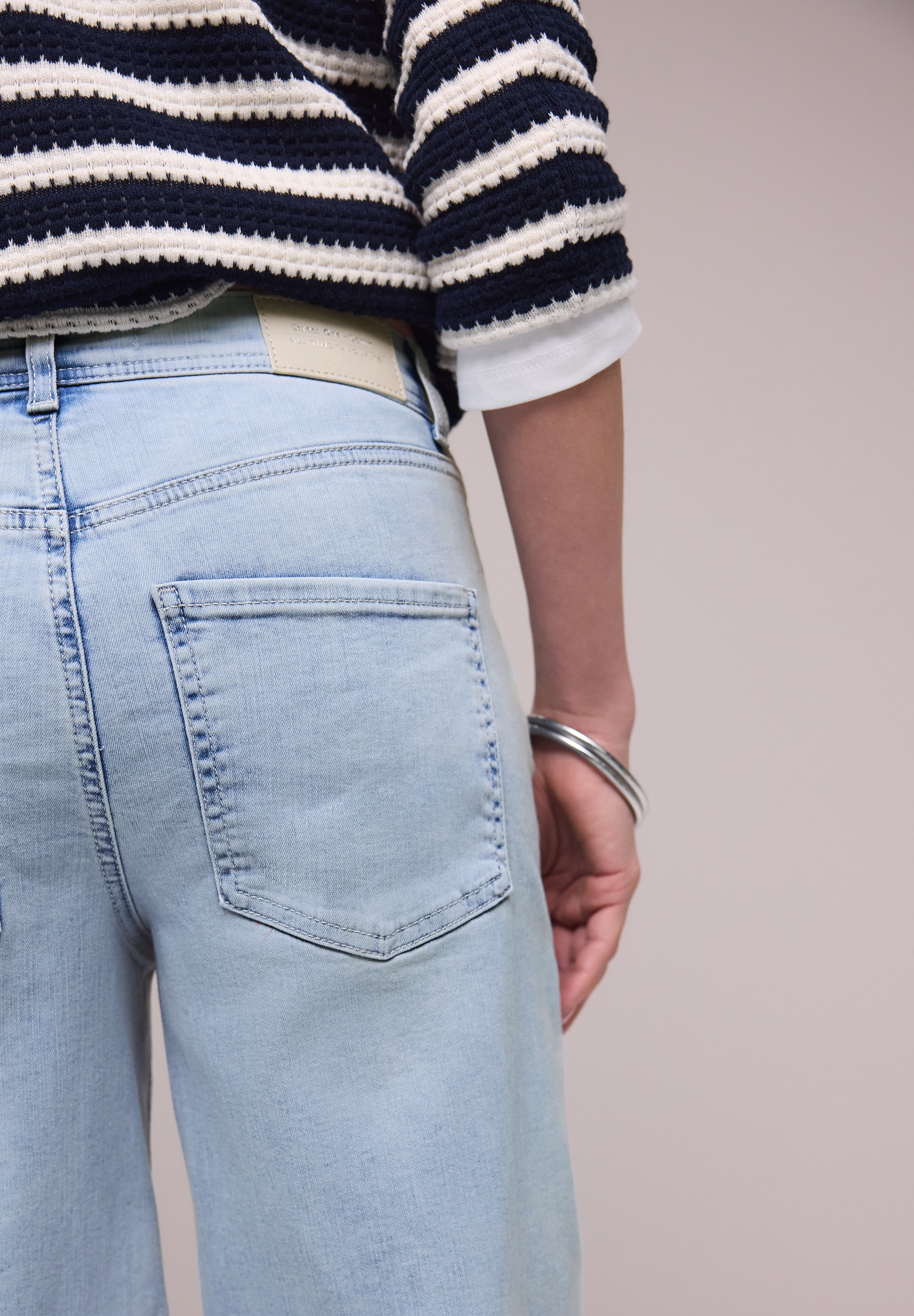 STREET ONE Loose-fit-Jeans »Style Emee« Wide Leg Jeans mit Stretch