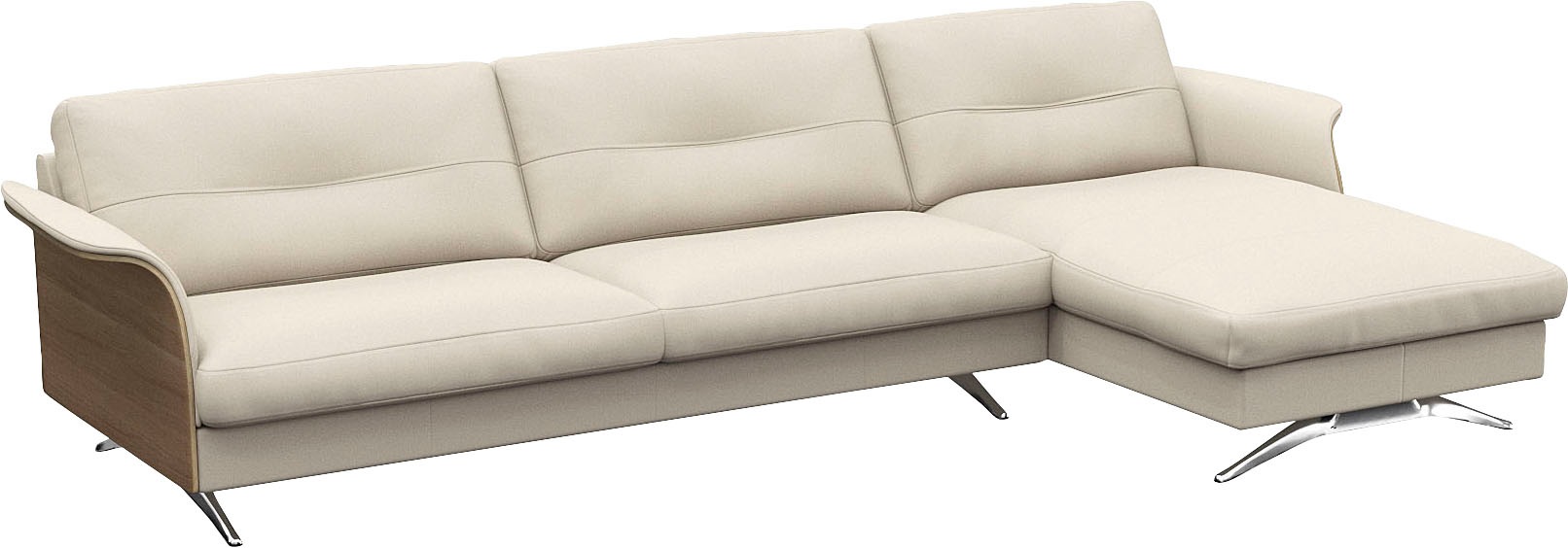 FLEXLUX Ecksofa »Glow, super bequem durch hochwertigem Sitzaufbau mit Federkern, L-Form«, Modernes skandinavisches Design