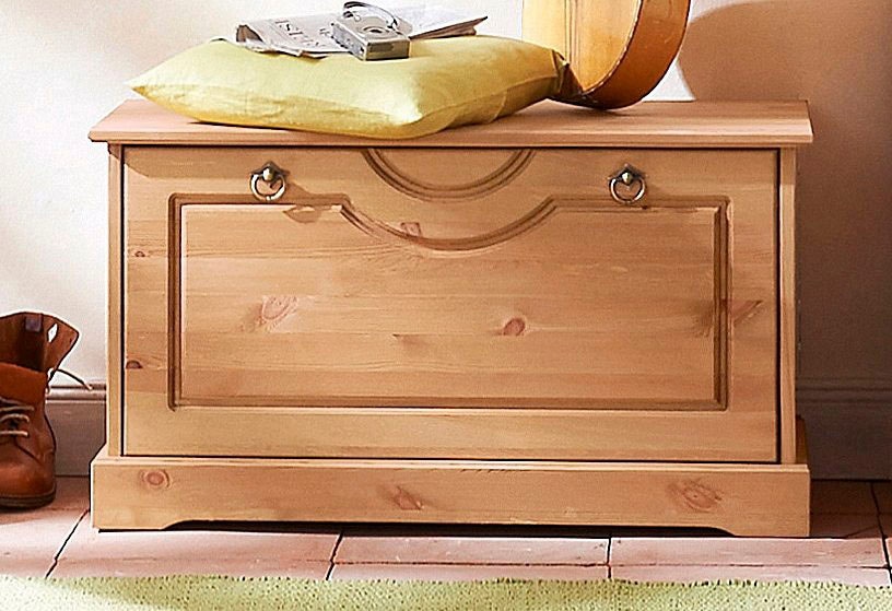 HOME AFFAIRE Schuhtruhe »Klera« Breite 81 cm, aus massiver Kiefer, FSC -zertifiziert natur