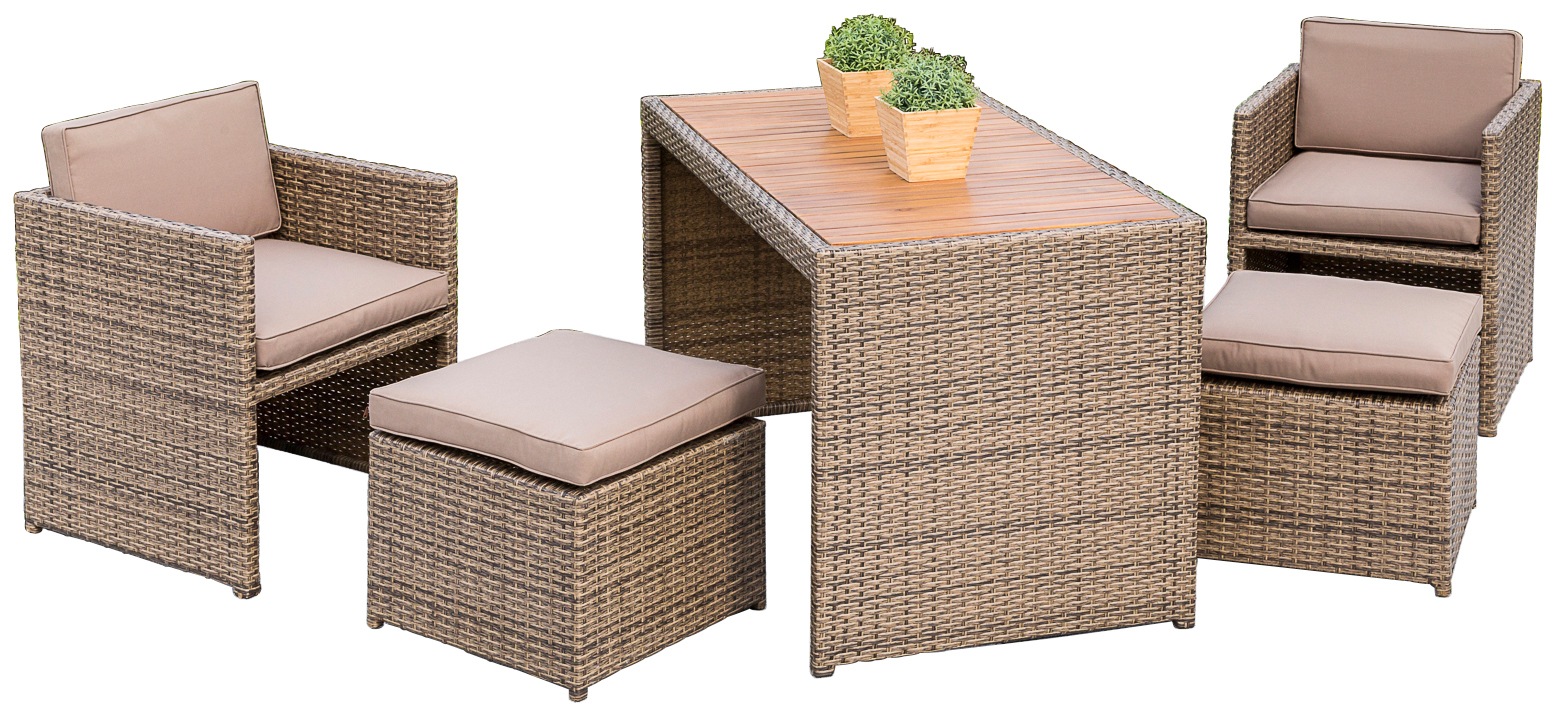 MERXX Balkonset »Merano Wicker« 5 Stk. tlg. günstig online kaufen