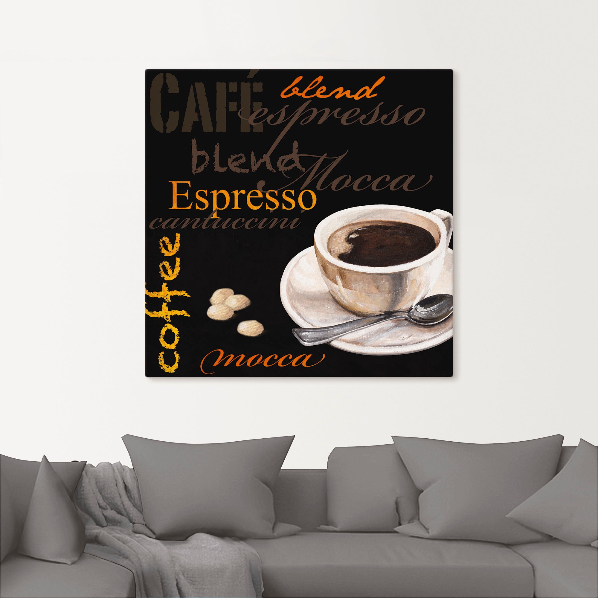 Artland Wandbild »Espresso - Kaffee«, Kaffee Bilder, (1 St.), als Alubild, Outdoorbild, Leinwandbild in verschied. Größen