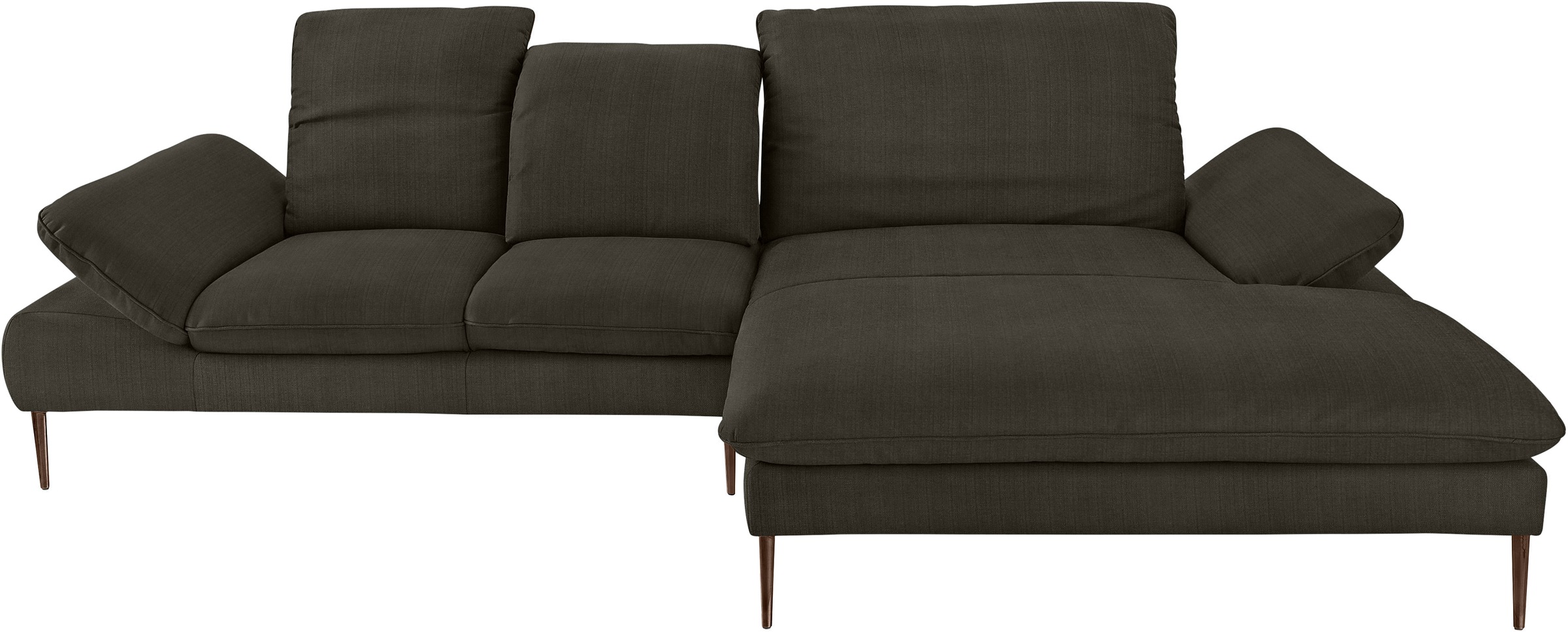 W.SCHILLIG Ecksofa »enjoy&MORE, Designsofa, bequem, zeitlos und elegant, L-Form«, Sitztiefenverstellung, Füße bronze pulverbeschichtet, Breite 310 cm