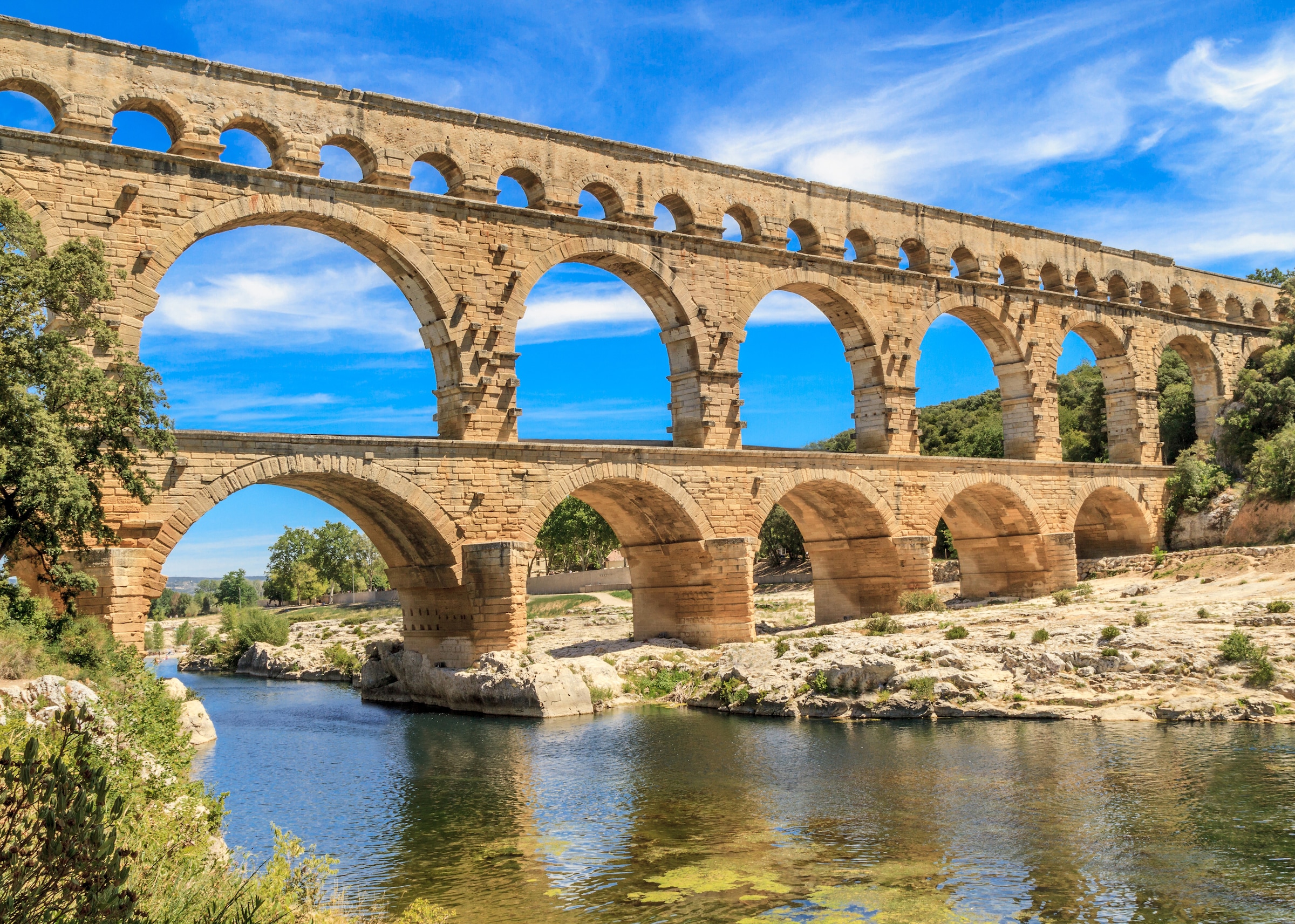 Papermoon Fototapete »Pont du Gard Aqueduct« glatt günstig online kaufen