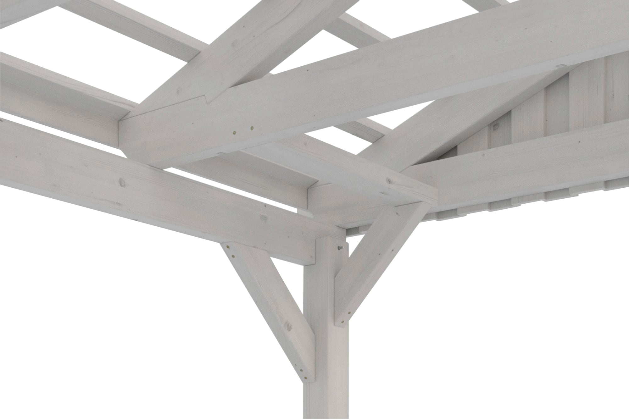 Skanholz Doppelcarport »Fichtelberg«, weiß, mit Dachlattung