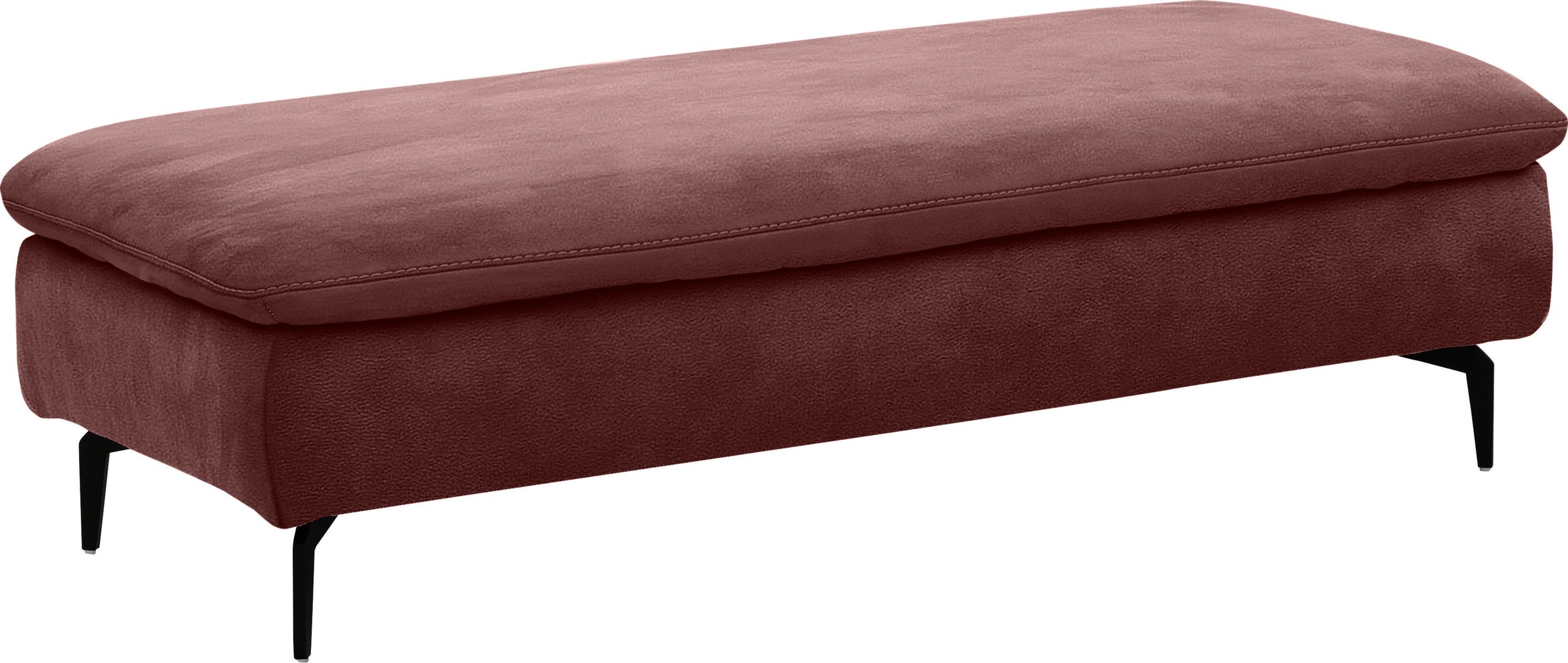 W.SCHILLIG Ecksofa »valentinoo, Designsofa, bequem, elegant und zeitlos, L-Form«, (Set), inklusive Hocker, mit Sitztiefenverstellung, Breite 299 cm