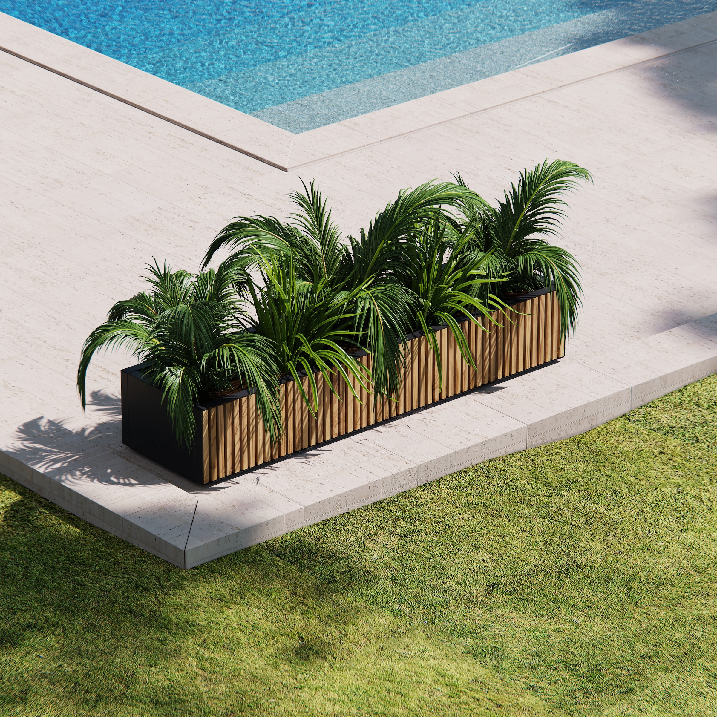 Herstera Garden Pflanzkübel »Deco Planter Xic Wood L« BxTxH: 150x40x25 cm