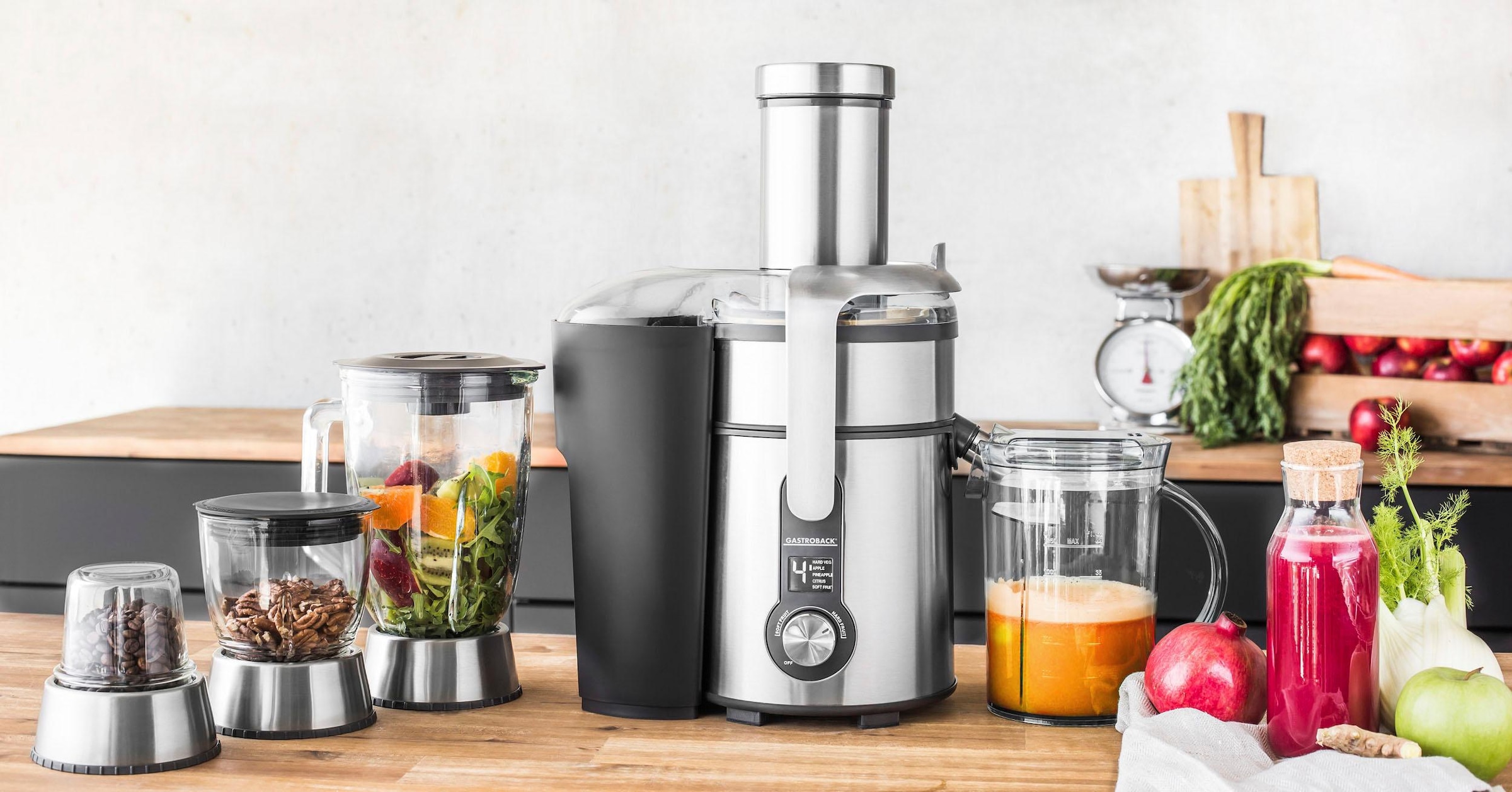 Gastroback Entsafter »40152 Design Multi Juicer Digital Plus«, 1300 W