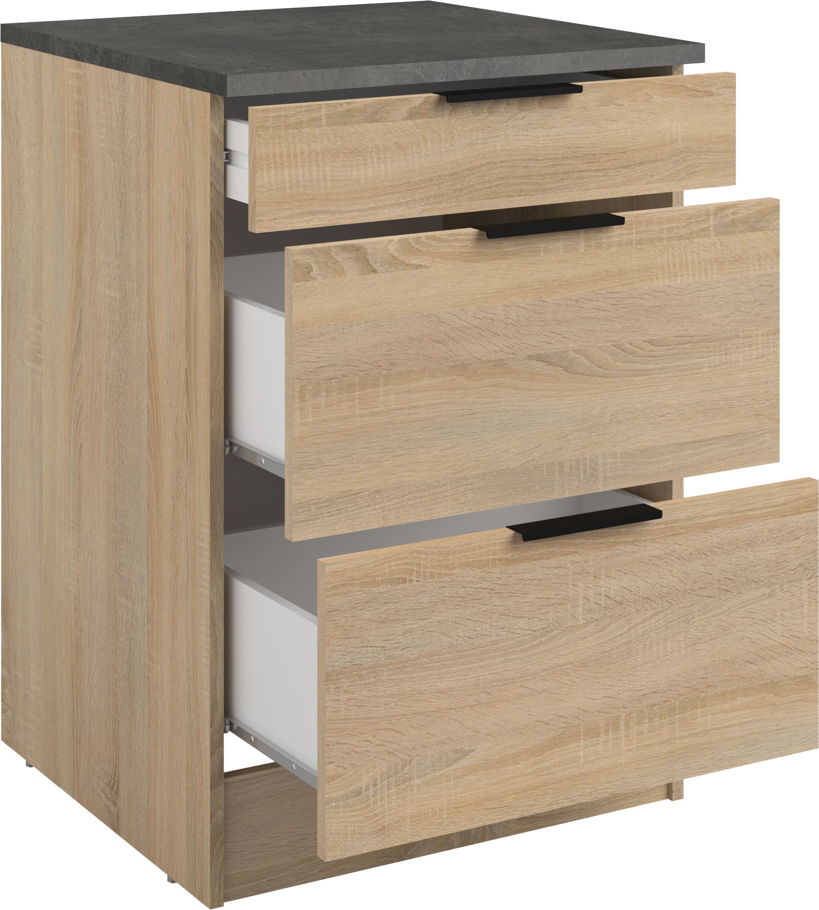 Parisot Schrank-Set »,Breite 300 cm, ohne E-Geräte« variabel stellbar, mit Kabeldurchlass,  melaminharzbeschichtet, 6 Stk. tlg.