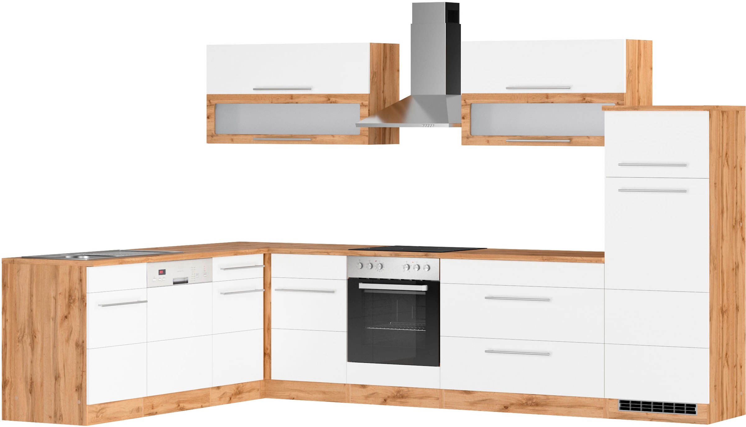 KOCHSTATION Winkelküche "KS-Wien" Stellbreite 220 x 330 cm, wahlweise mit E günstig online kaufen