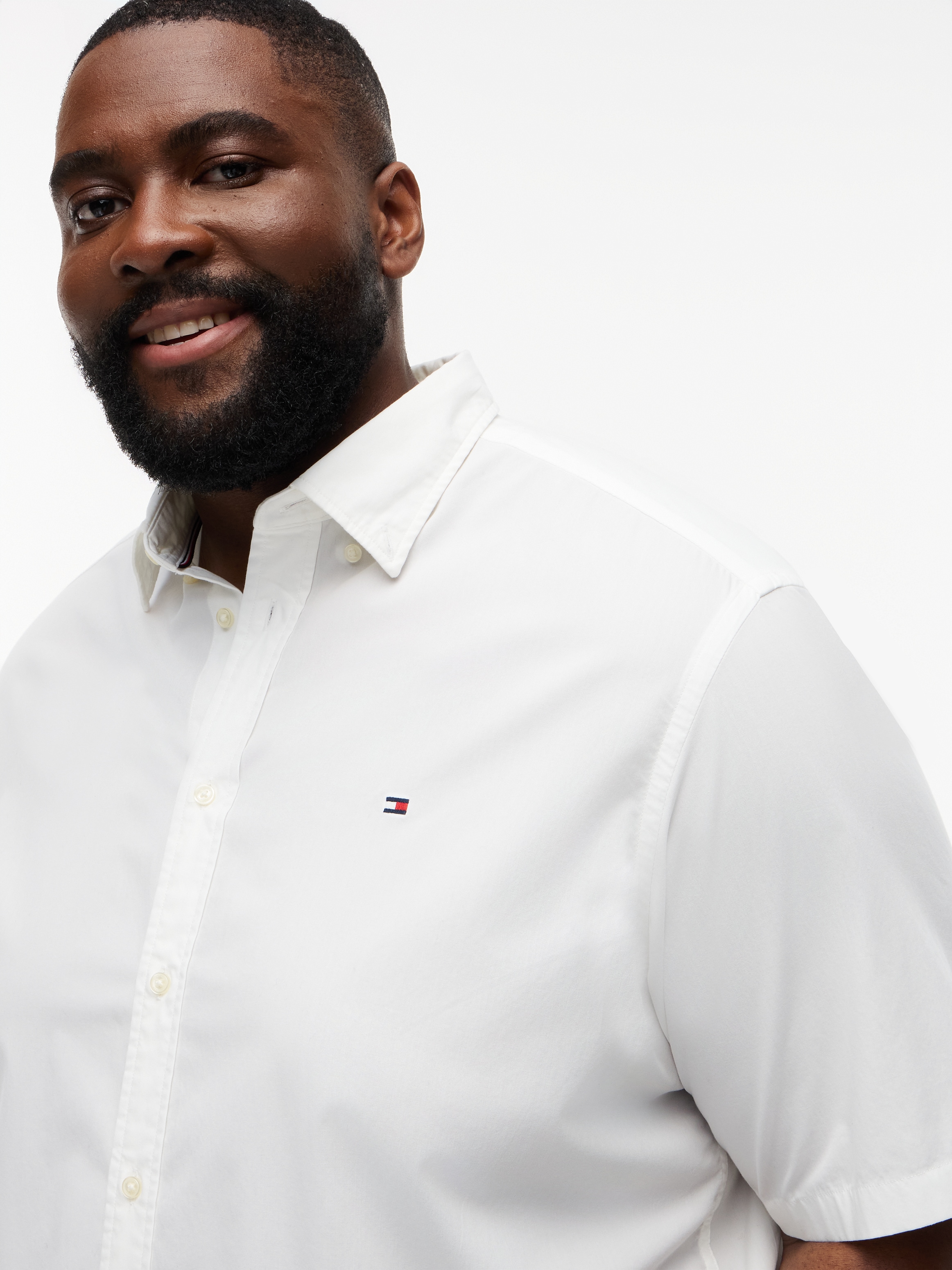 Tommy Hilfiger Big & Tall Kurzarmhemd »BT-FLEX POPLIN SOLID« Große Größen