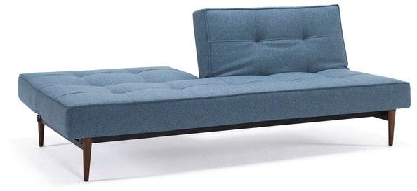 INNOVATION LIVING ™ Schlafsofa »Splitback bequem durch Federkern, Rückenlehne verstellbar,«, mit dunklen Styletto Beinen, in skandinavischen Design