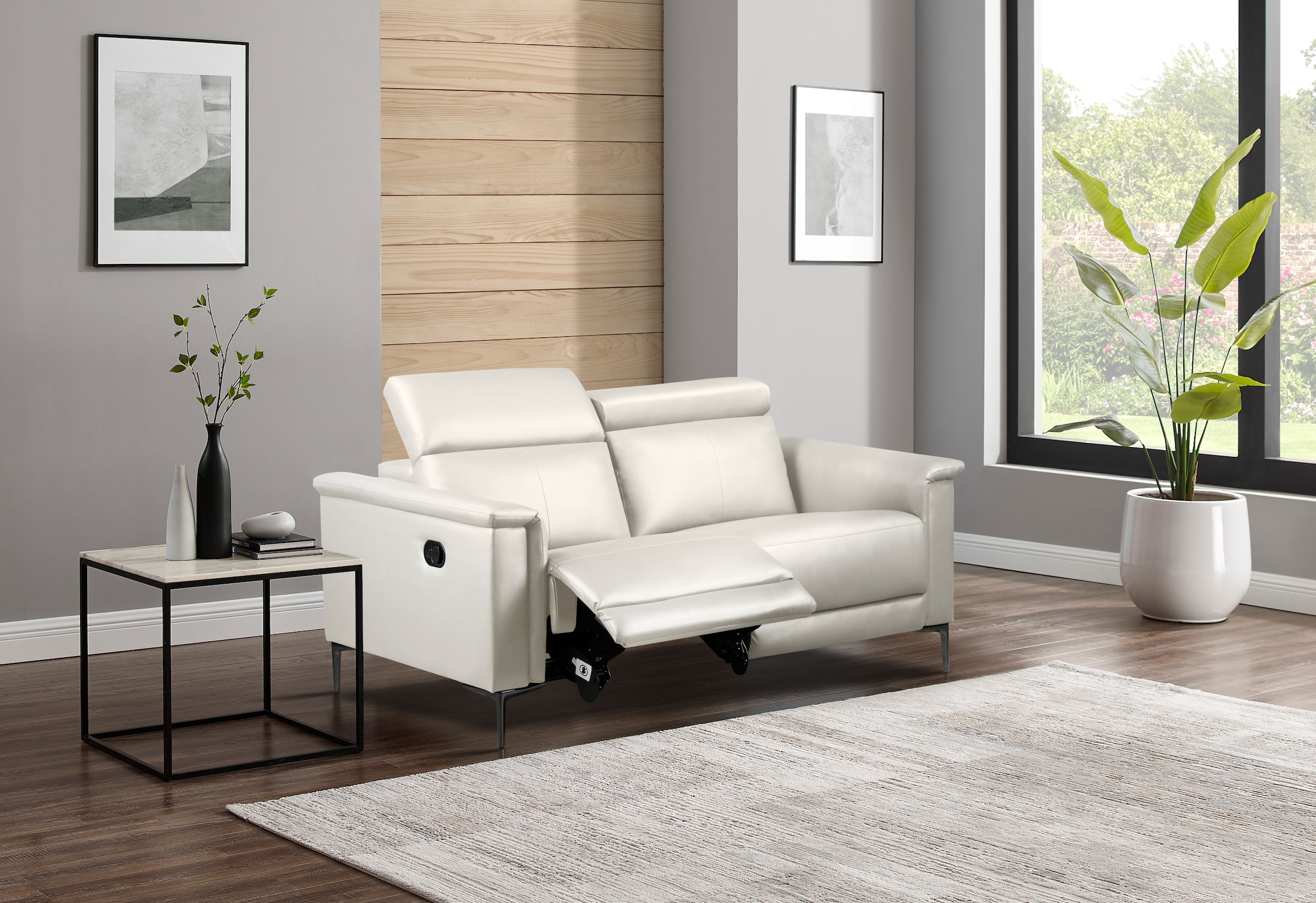 Places of Style 2-Sitzer »Lund«, manueller od. elektrischer Relaxfunktion und USB-A