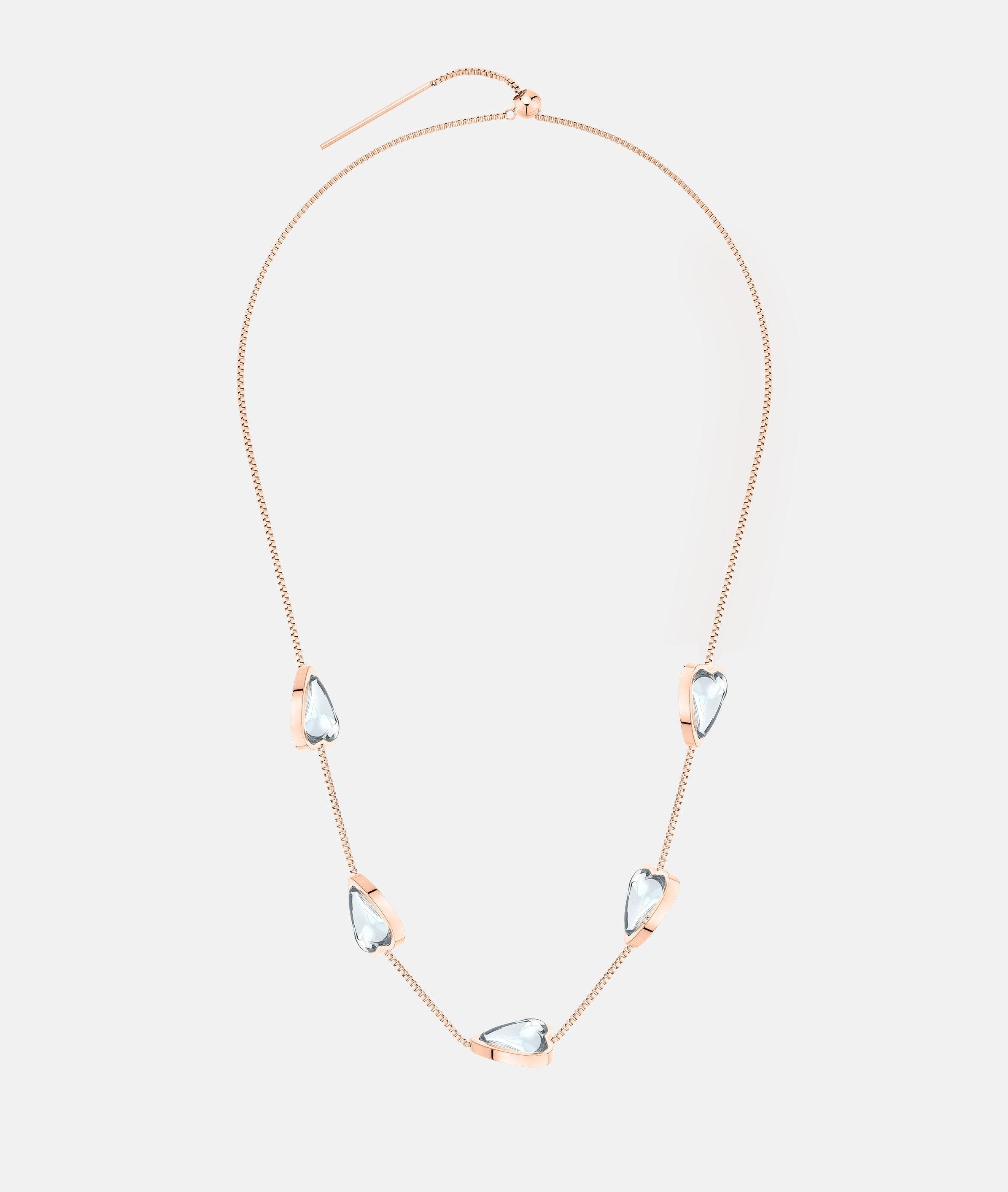 Liebeskind Berlin Edelstahlkette »Schmuck Geschenk Halskette Glass Heart« mit Glasstein