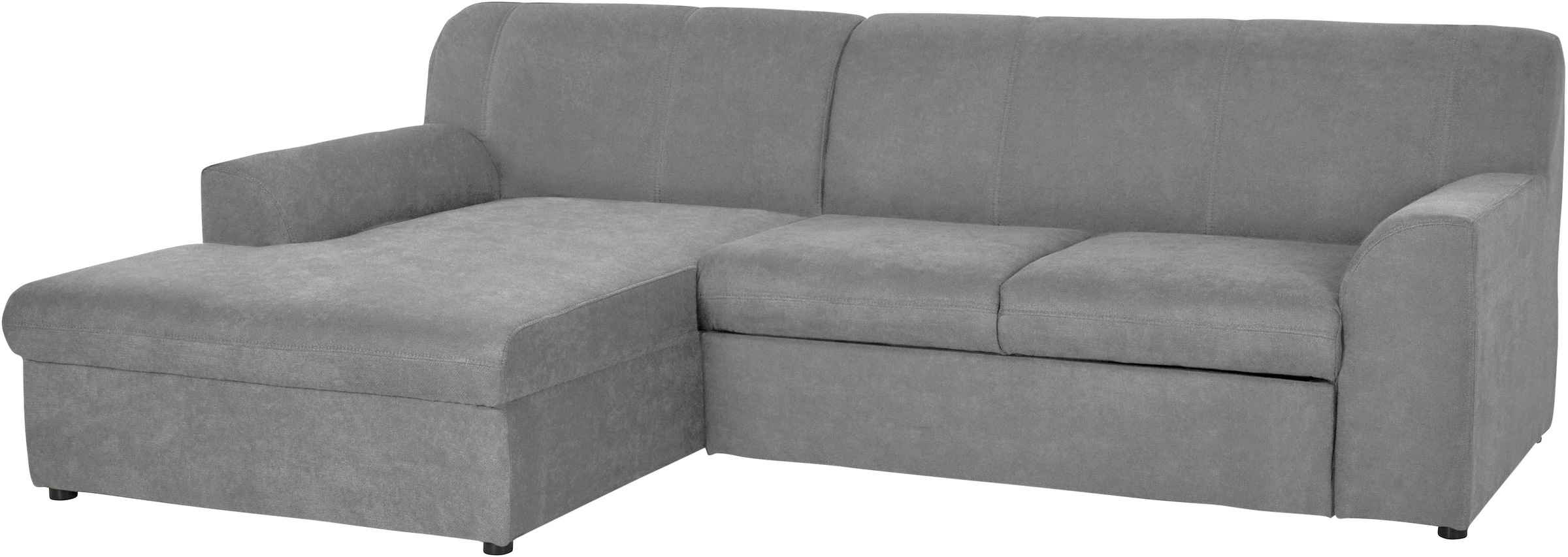 DOMO collection Ecksofa »Topper, elegant und zeitlos, kompaktes Stellmaß 245/155cm, L-Form«, mit Recamiere, wahlweise mit Schlaffunktion