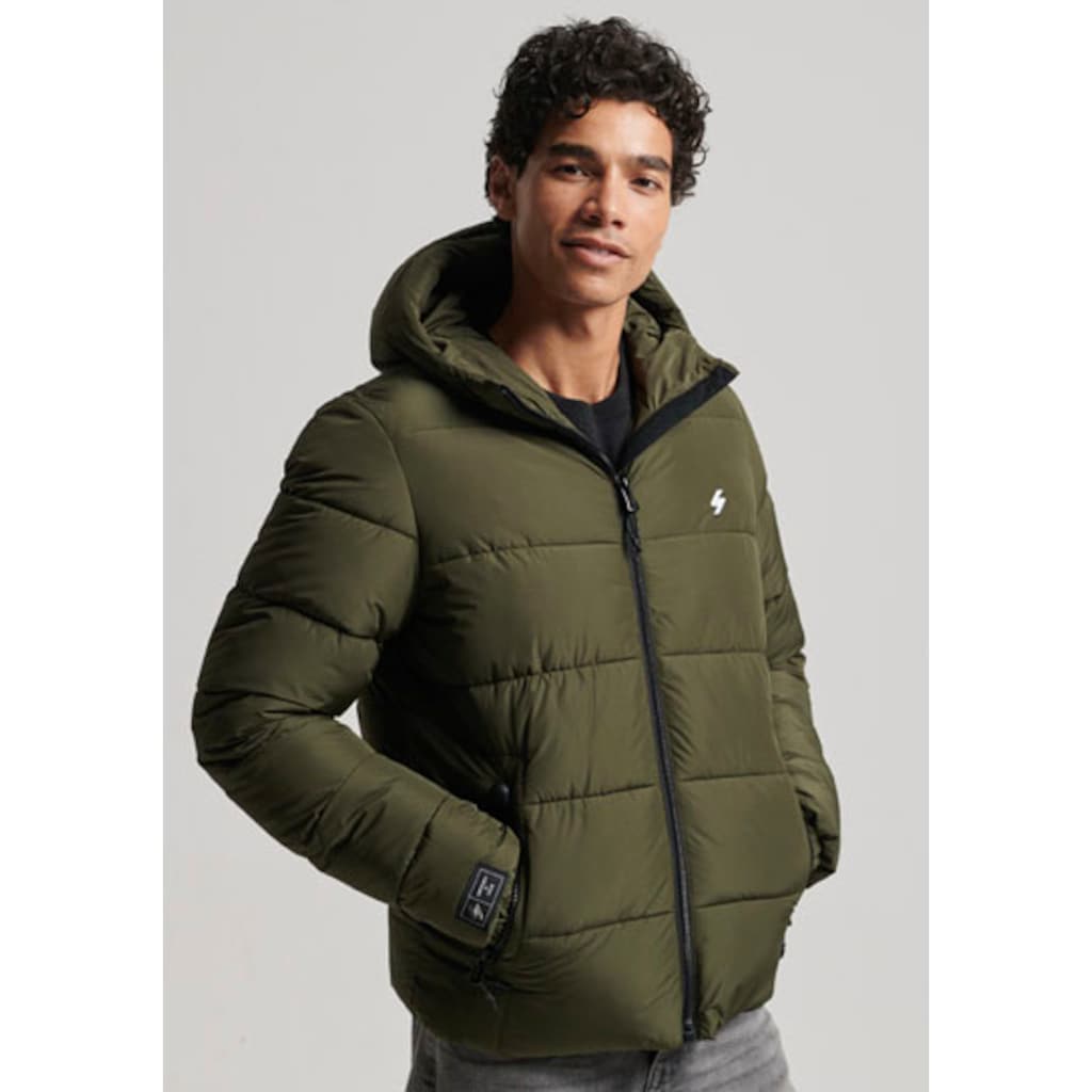 Superdry Steppjacke »HOODED SPORTS PUFFR JACKET«, mit Kapuze