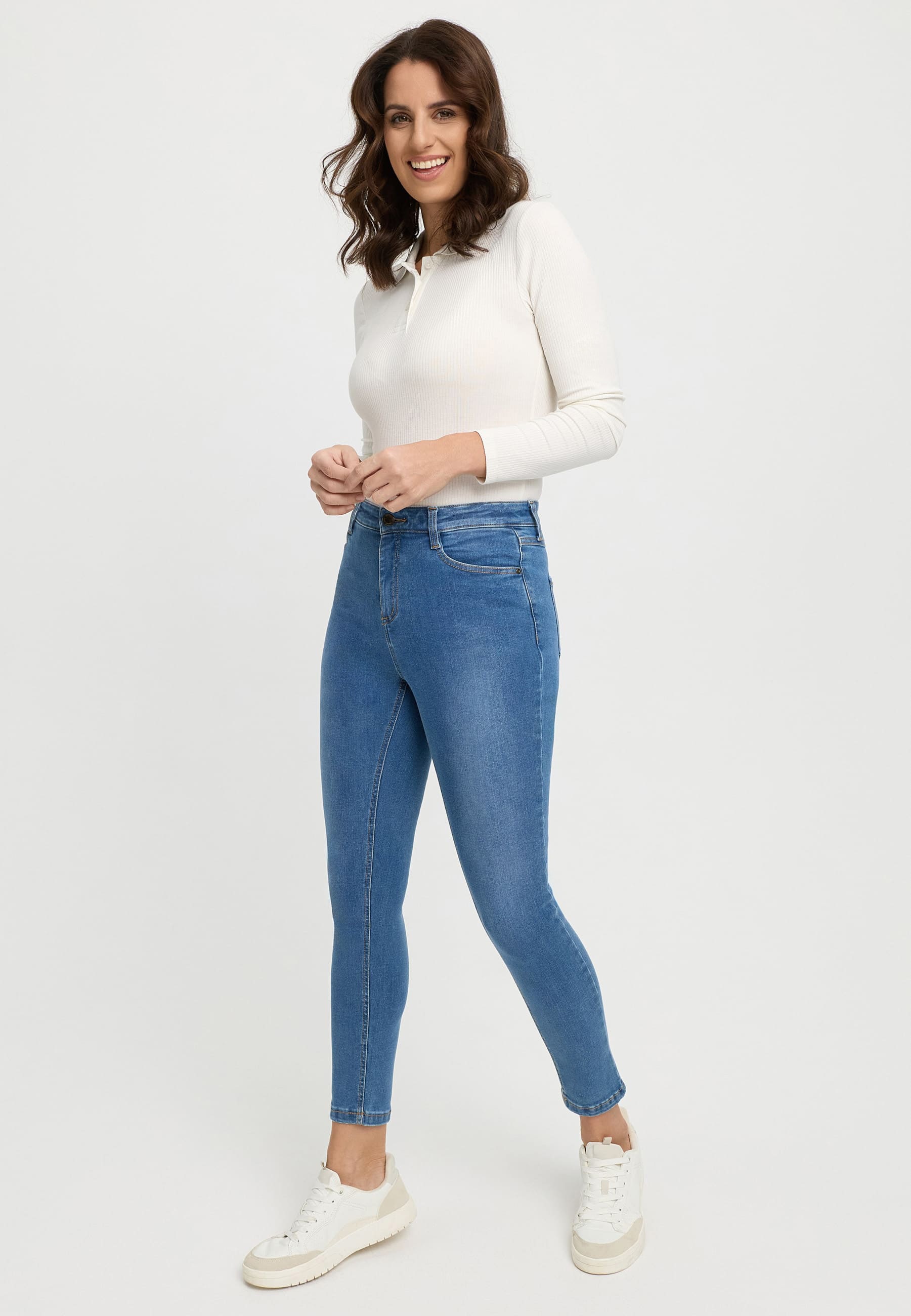 wonderjeans High-waist-Jeans »Skinny« in körperbetonter Passform