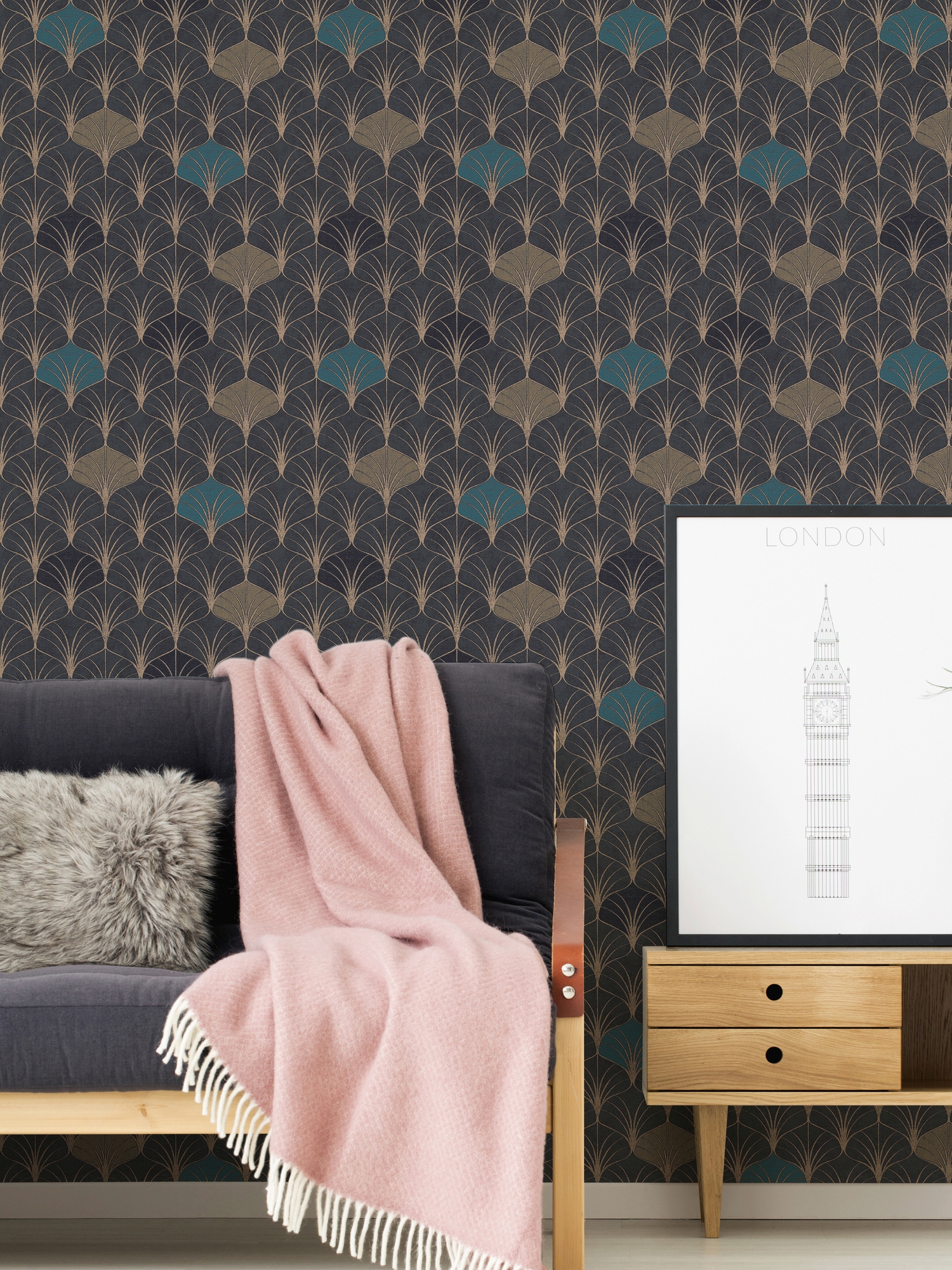 A.S. Création Vliestapete »Pop Style«, gemustert-ornamental, Geometrische Tapete Retro Tapeten Wohnzimmer Schlafzimmer Küche Design