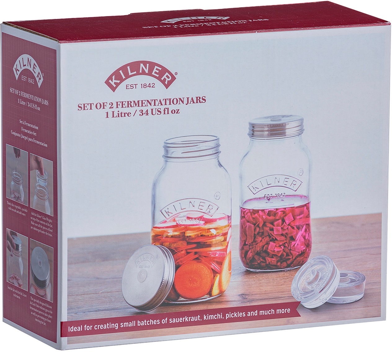 KILNER Aufbewahrungssystem, (Set, 2 tlg.), (Fermentier-Set), zum Konservier günstig online kaufen
