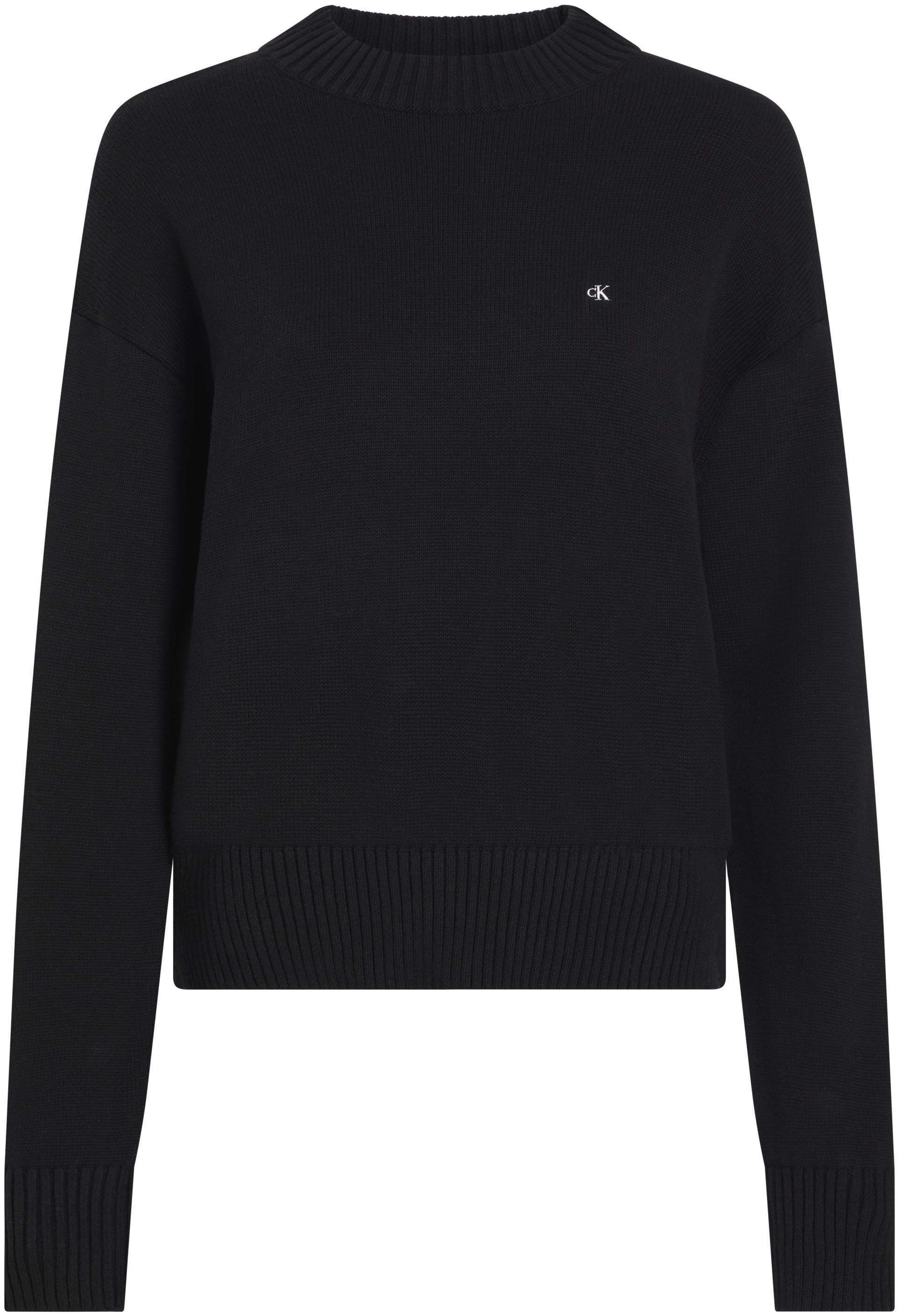 Calvin Klein Jeans Rundhalspullover »MONOGRAM EMBRO CREWNECK SWEATER«, mit Logostickerei