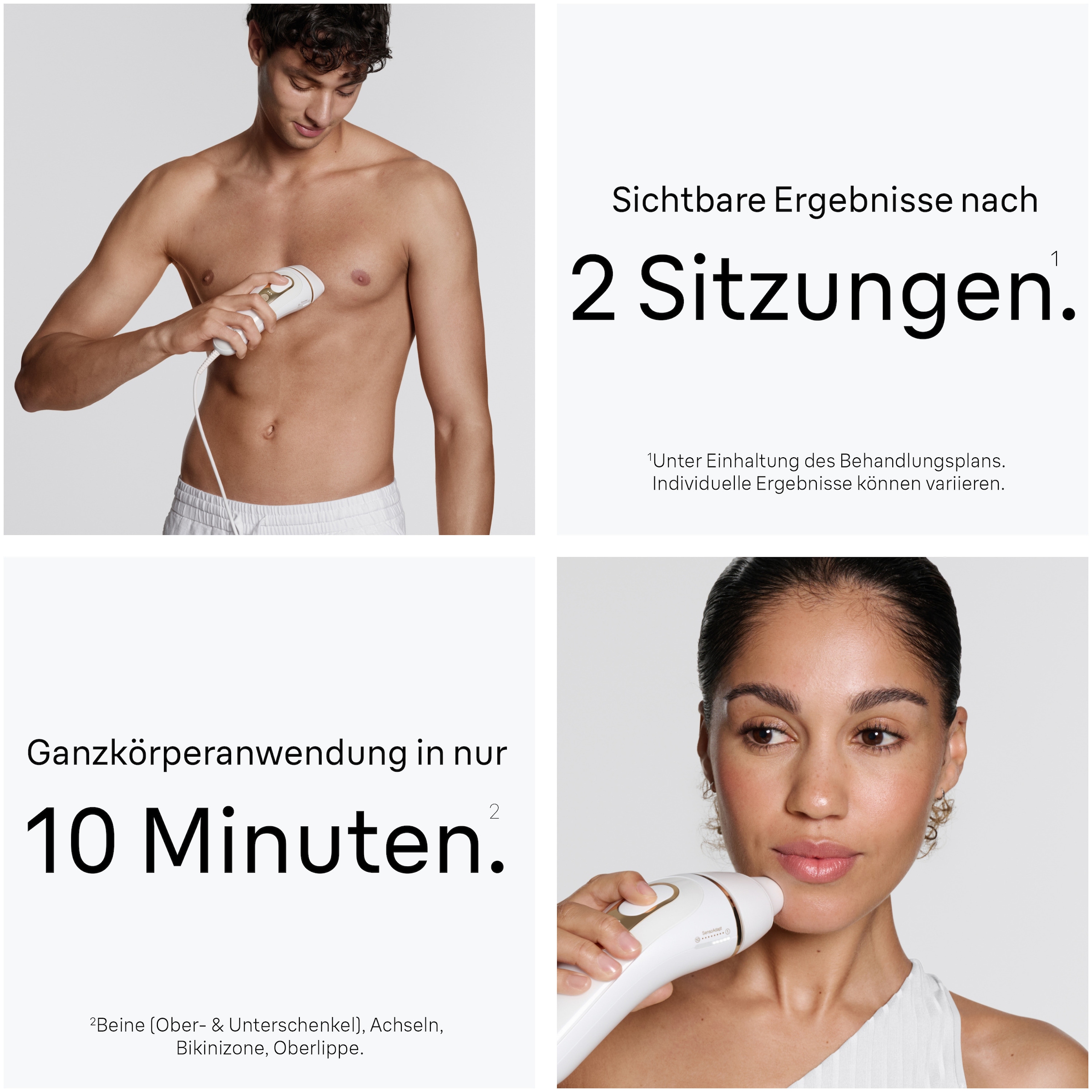 Braun IPL-Haarentferner »Silk-expert Pro IPL PL5412« 400.000 Lichtimpulse dauerhafte Haarreduktion, Tasche, Mini-Gesichtsrasierer, 4 Aufsätze