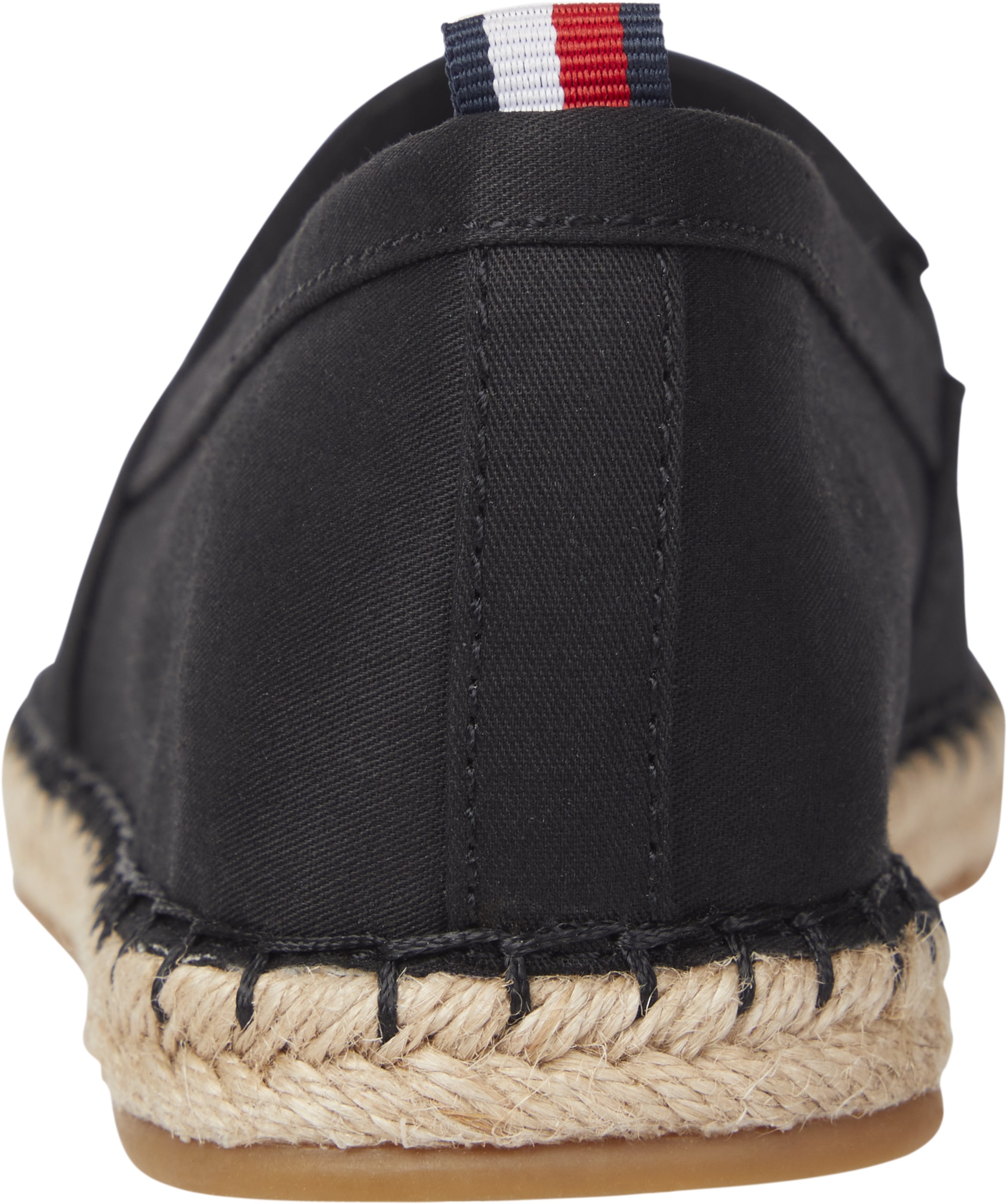 Tommy Hilfiger Espadrille »BASIC TOMMY FLAT ESPADRILLE«, Sommerschuh, Slides, Loafer mit gesticktem Logoflag