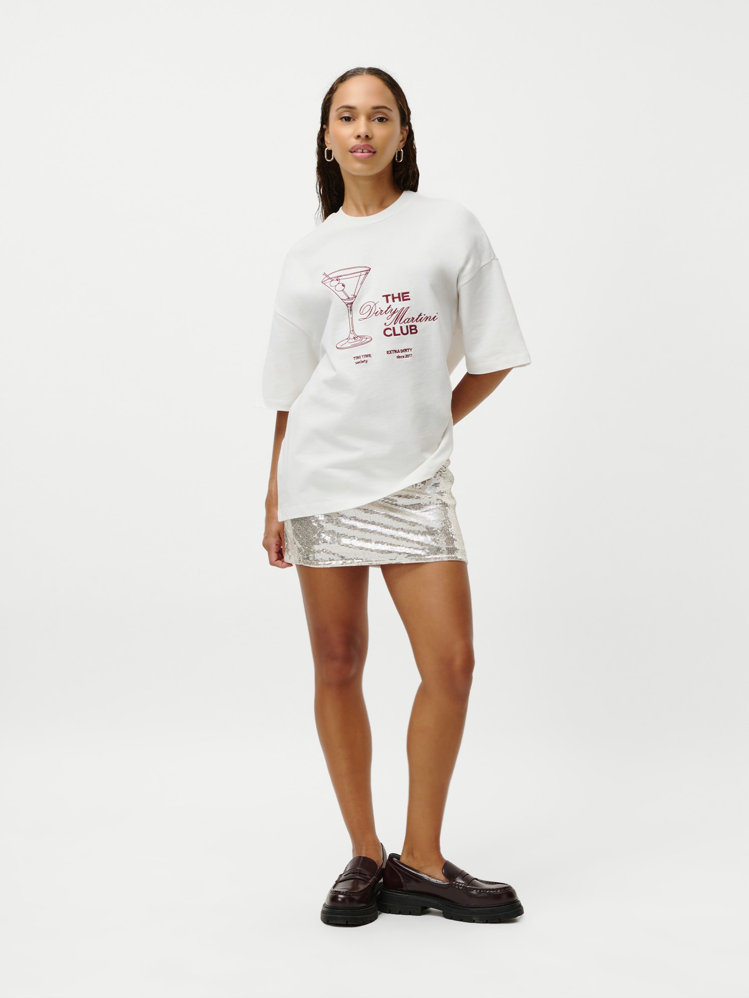LeGer T-Shirt »Simona T-Shirt« Mit großem Print, lockere Form