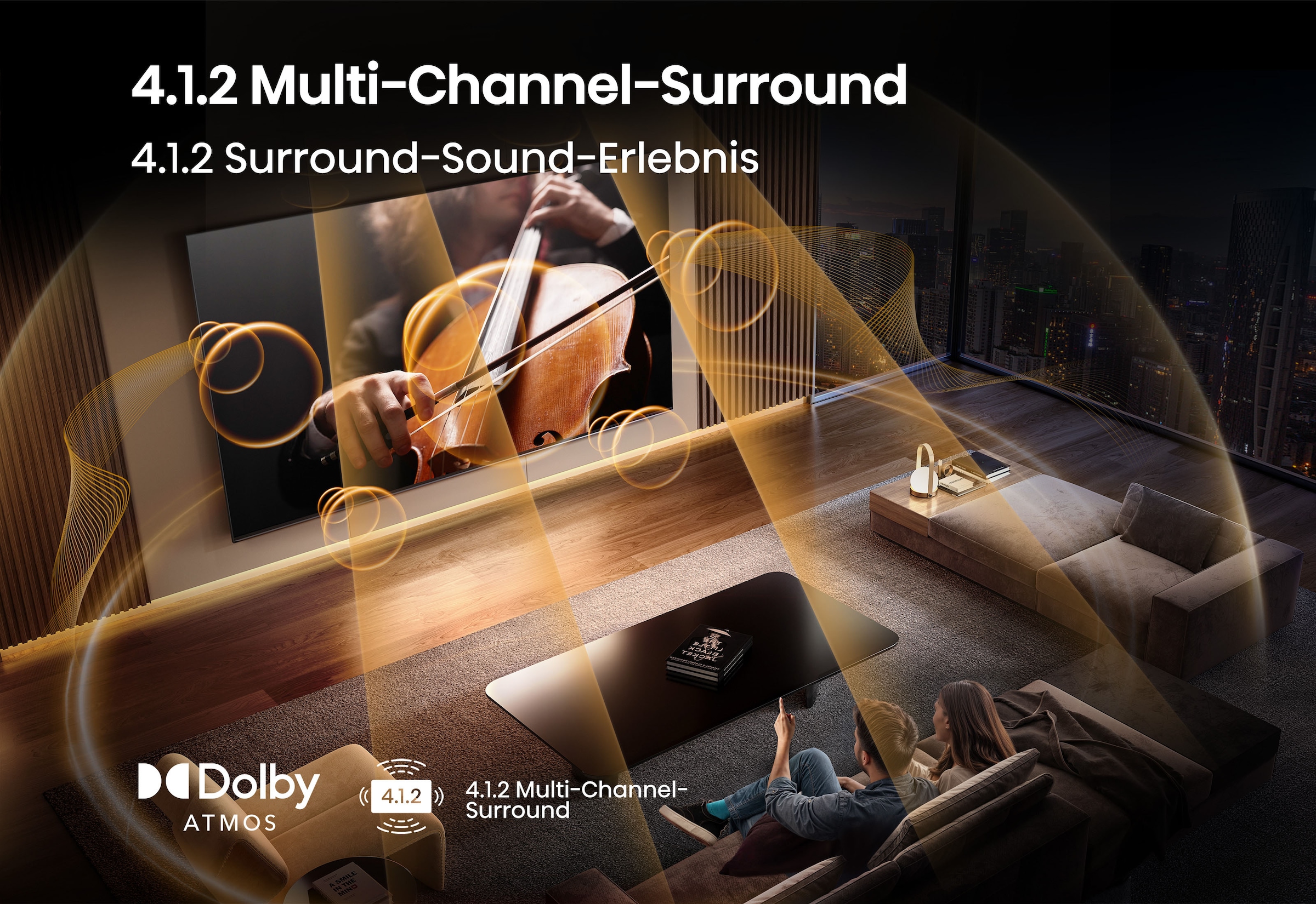 Hisense QLED Mini LED-Fernseher »65U8Q« 164 cm/65 ″ Smart-TV 4K UHD MiniLED Smart TV