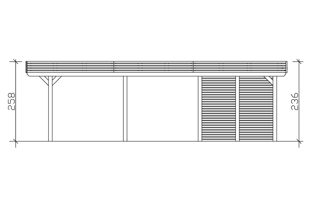 Skanholz Doppelcarport »Spessart«, Leimholz-Nordisches Fichtenholz, 550 cm, weiß
