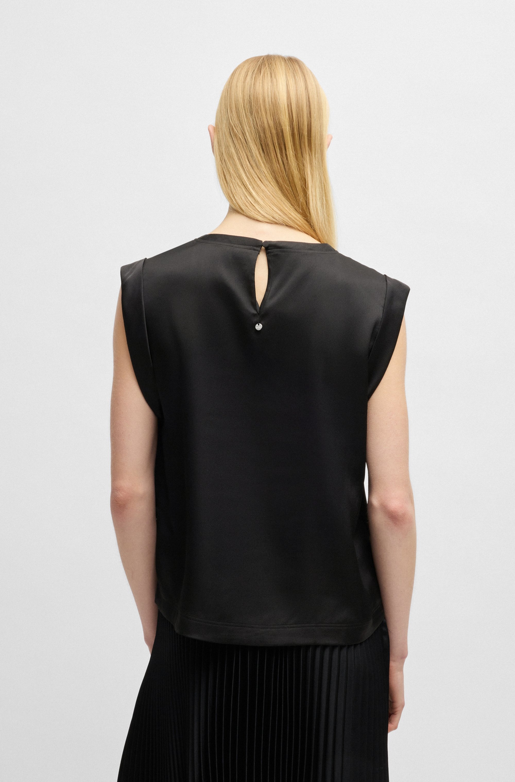 BOSS ORANGE Klassische Bluse »C_Ieaska«, Satin Qualität