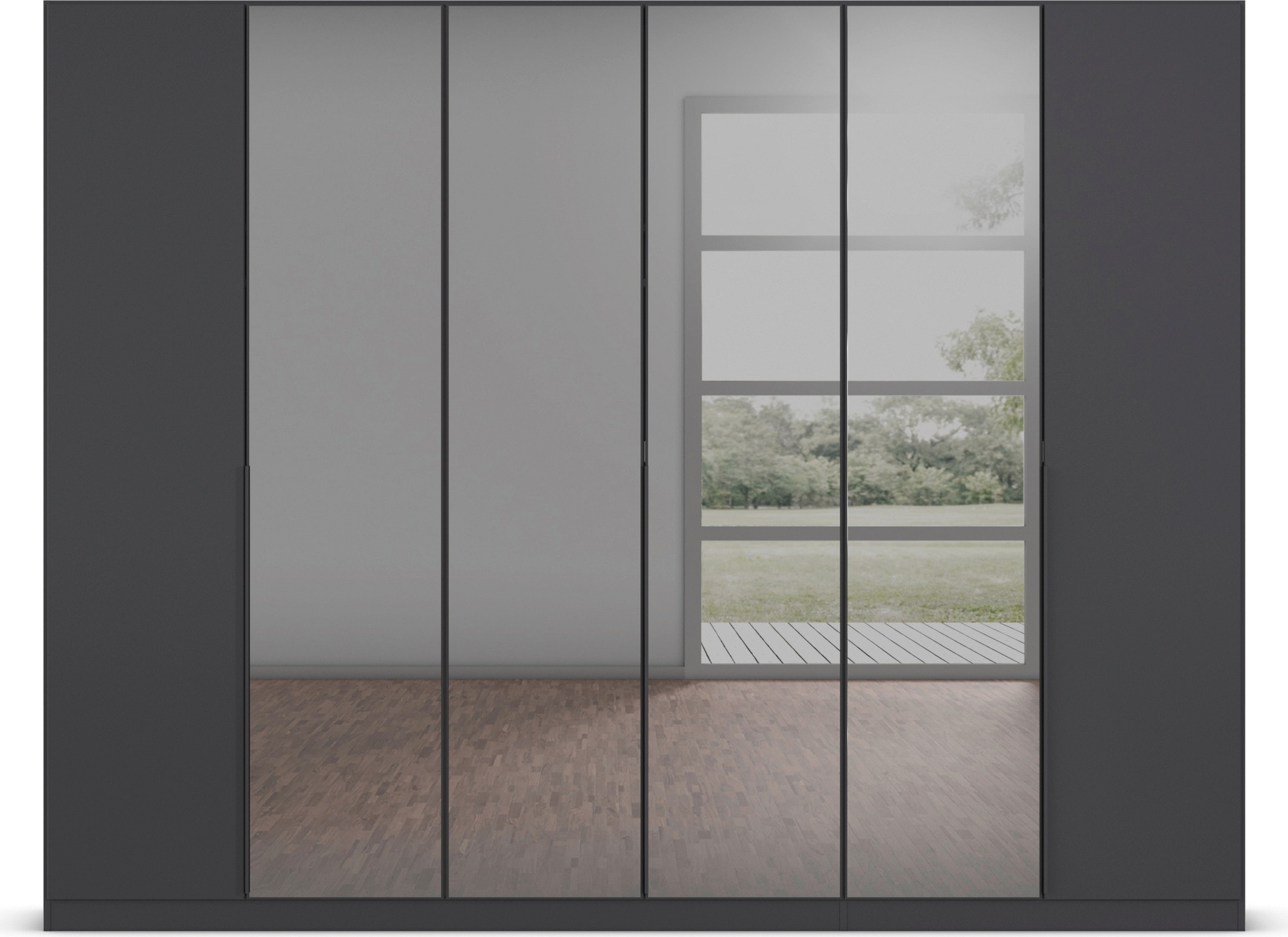 INOSIGN BY RAUCH Drehtürenschrank »Ferris Schrank Breite 2,10m BESTSELLER Schlafzimmerschrank«, Kleiderschrank mit Spiegel in den Ausführungen BASIC/CLASSIC/PREMIUM