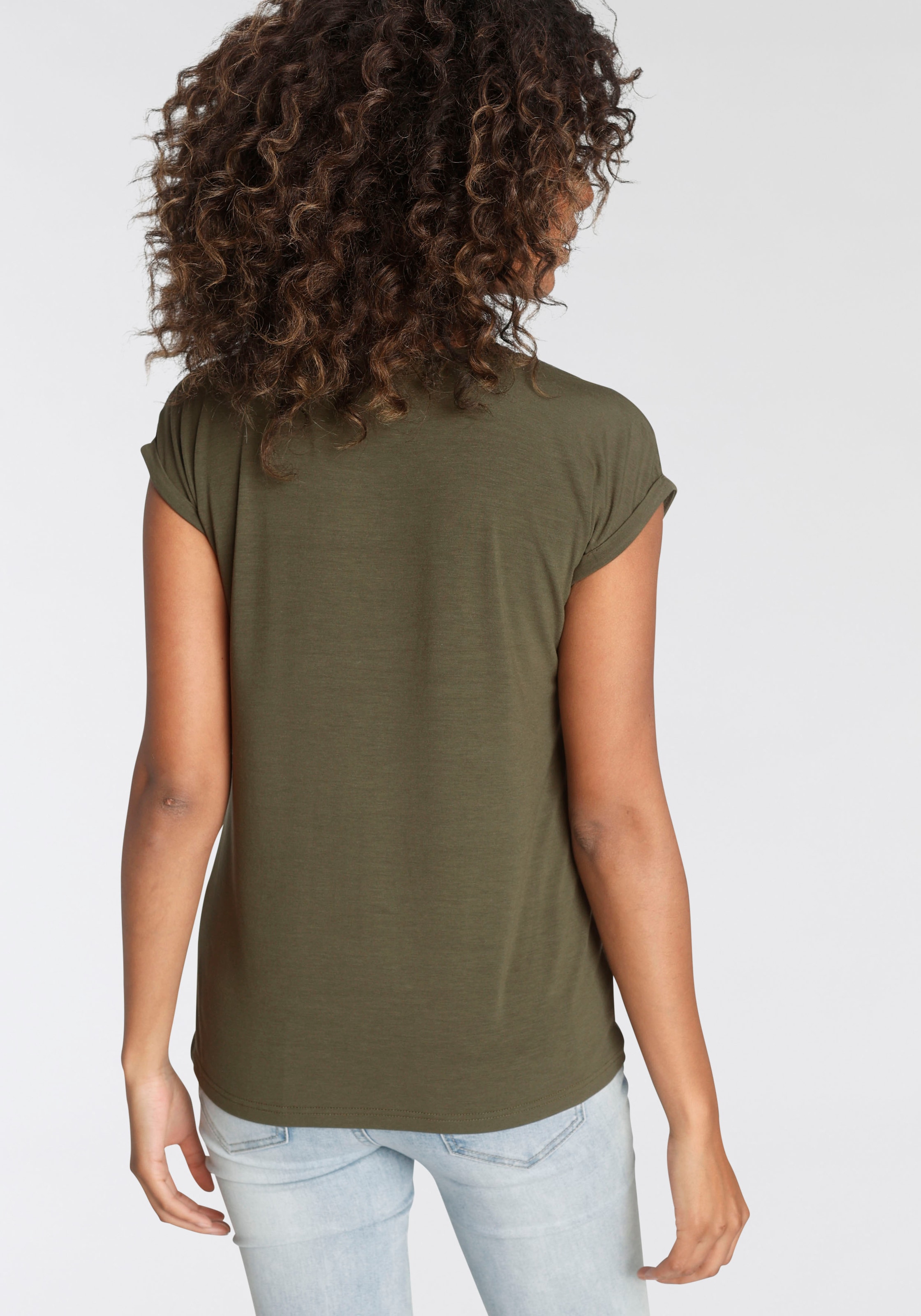 Tamaris T-Shirt, Kurzarm, Regular Fit, unifarben, mit Rundhalsausschnitt