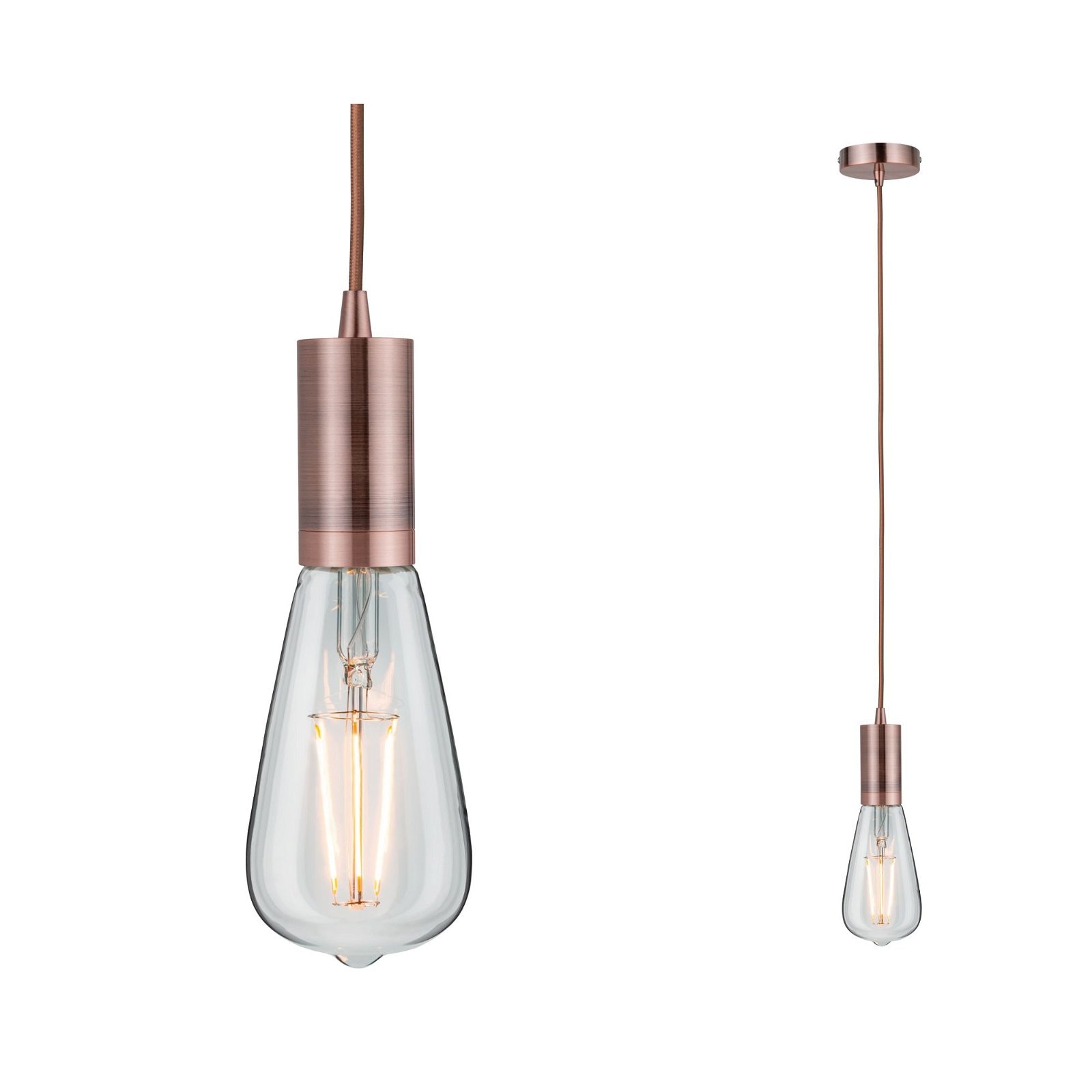 Paulmann Pendelleuchte »Neordic Haldis max. 1x60W Kupfer 230V Metall«, 1 fl günstig online kaufen