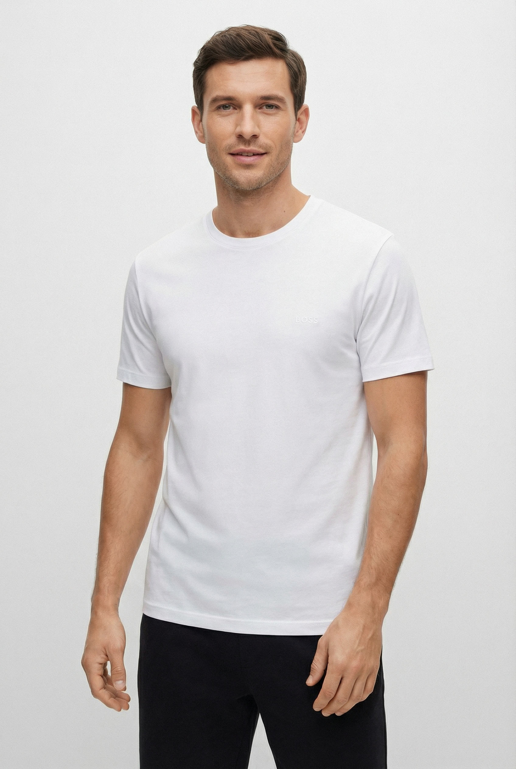 BOSS T-Shirt Ton in Ton Stickerei