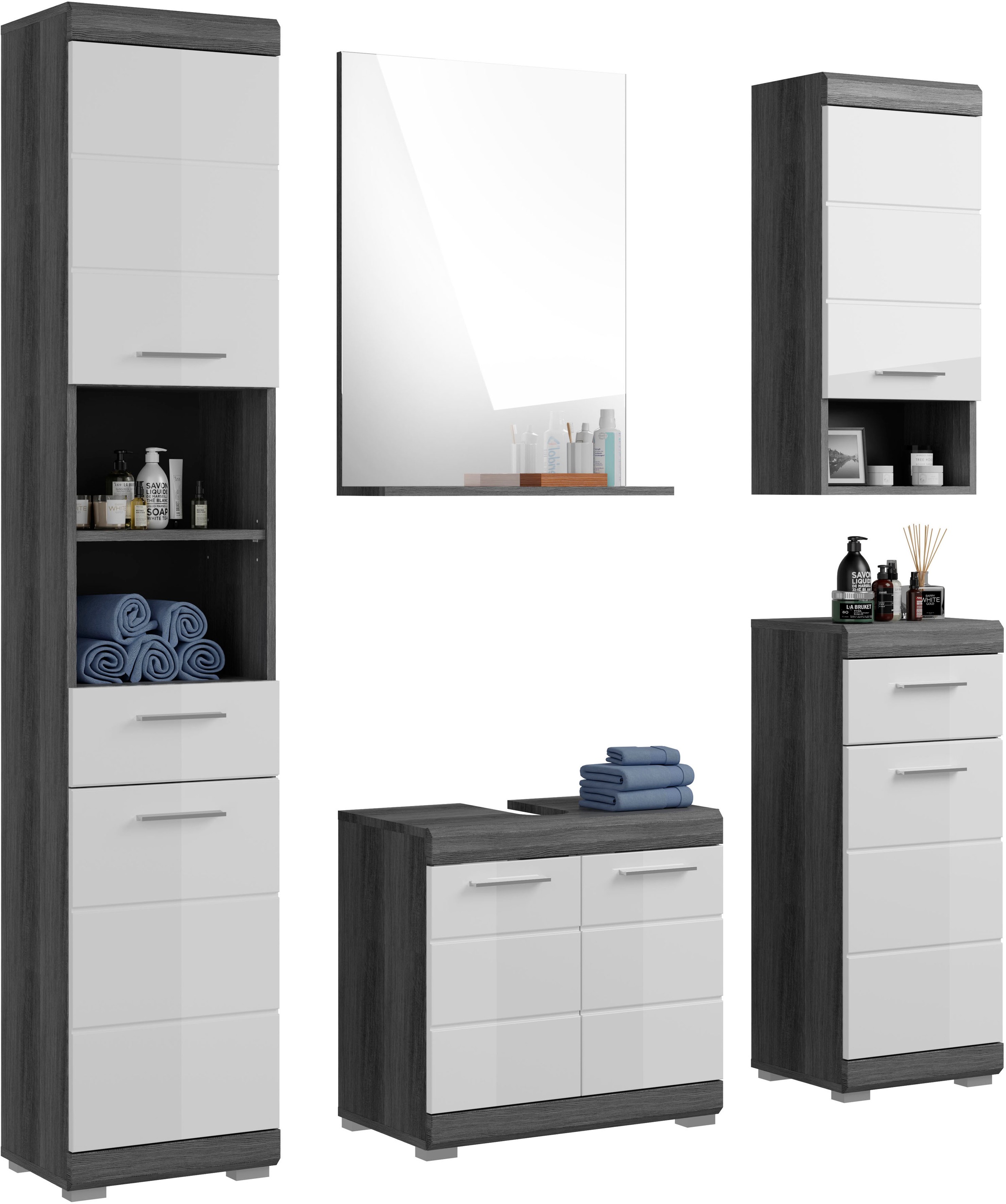 INOSIGN Badmöbel-Set »Siena, 5 teilig, bestehend aus:« Set, TOPSELLER!, 5 S günstig online kaufen
