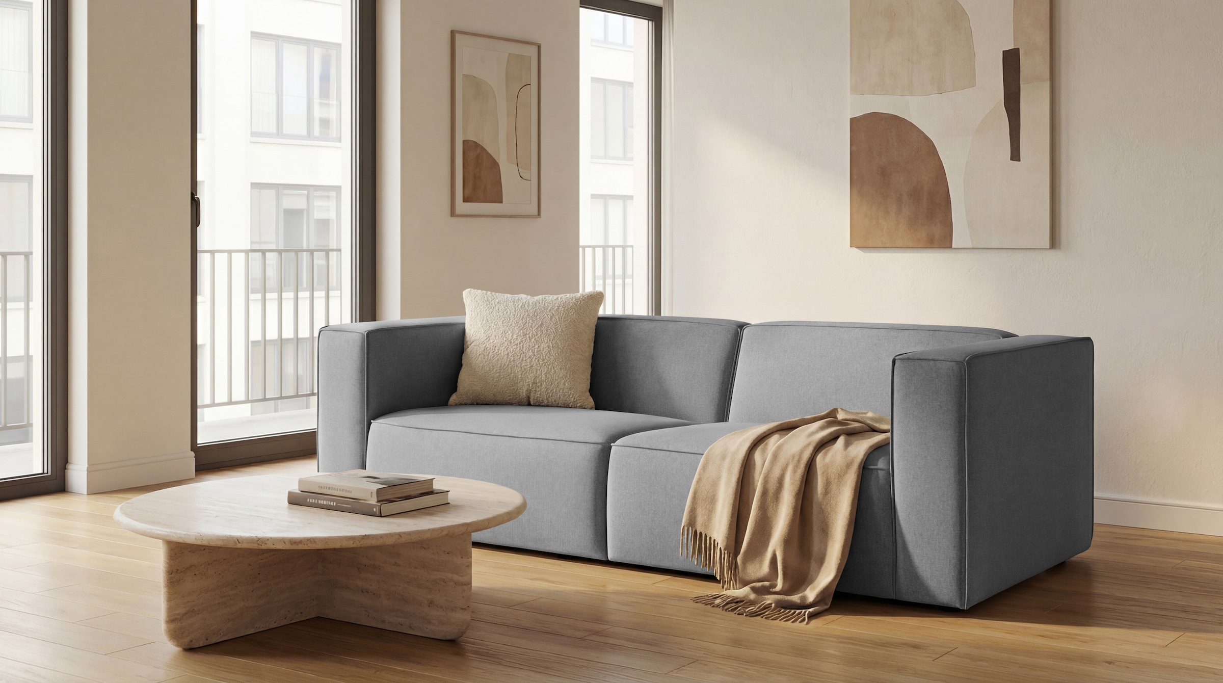 OTTO home 3-Sitzer »Dalby« extra tiefe Sitzfläche, mit Kedernaht, angenehmer Sitzkomfort