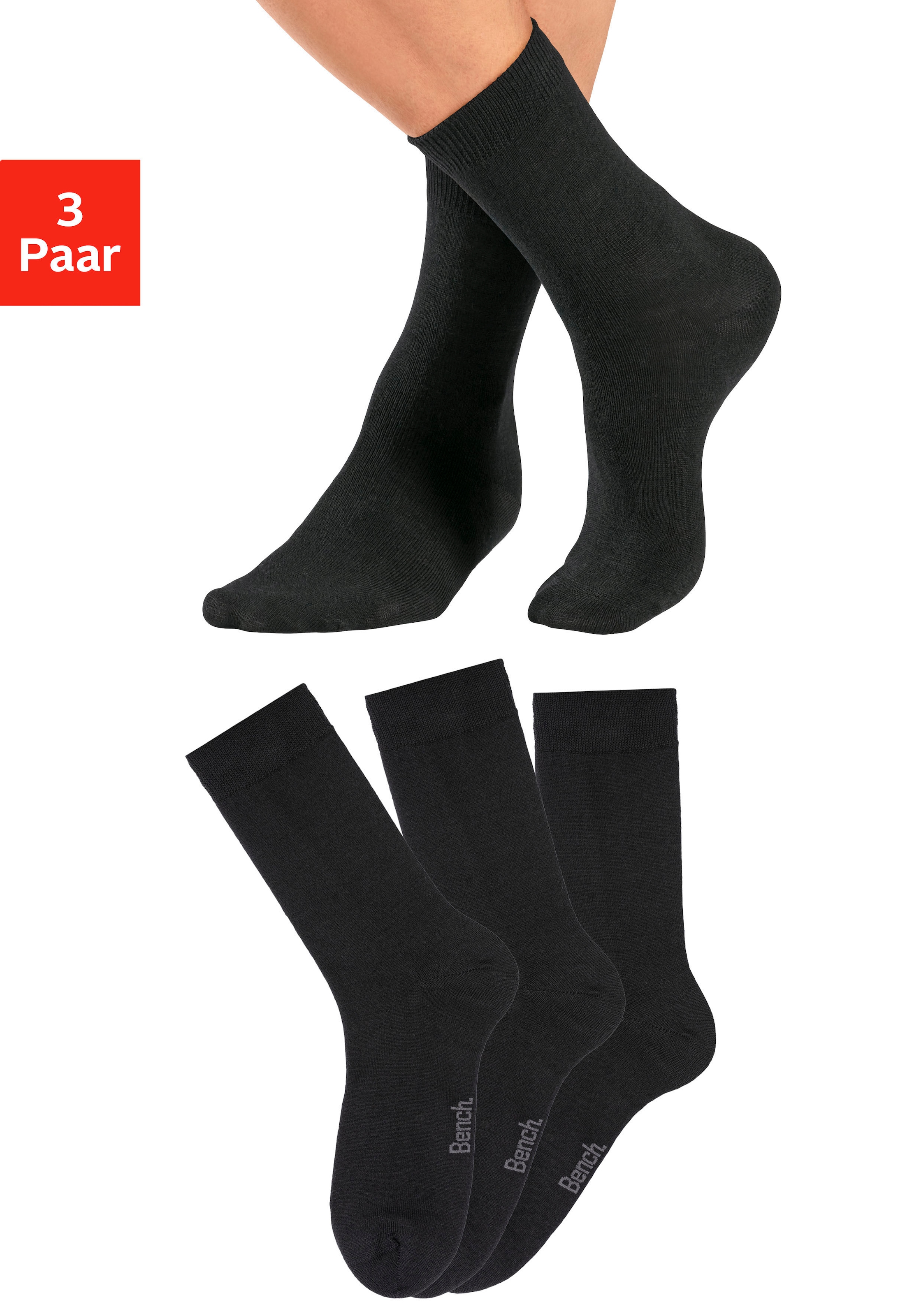 online bestellen Paar), Wollsocken Socken, flauschigem Material (3 aus Bench.