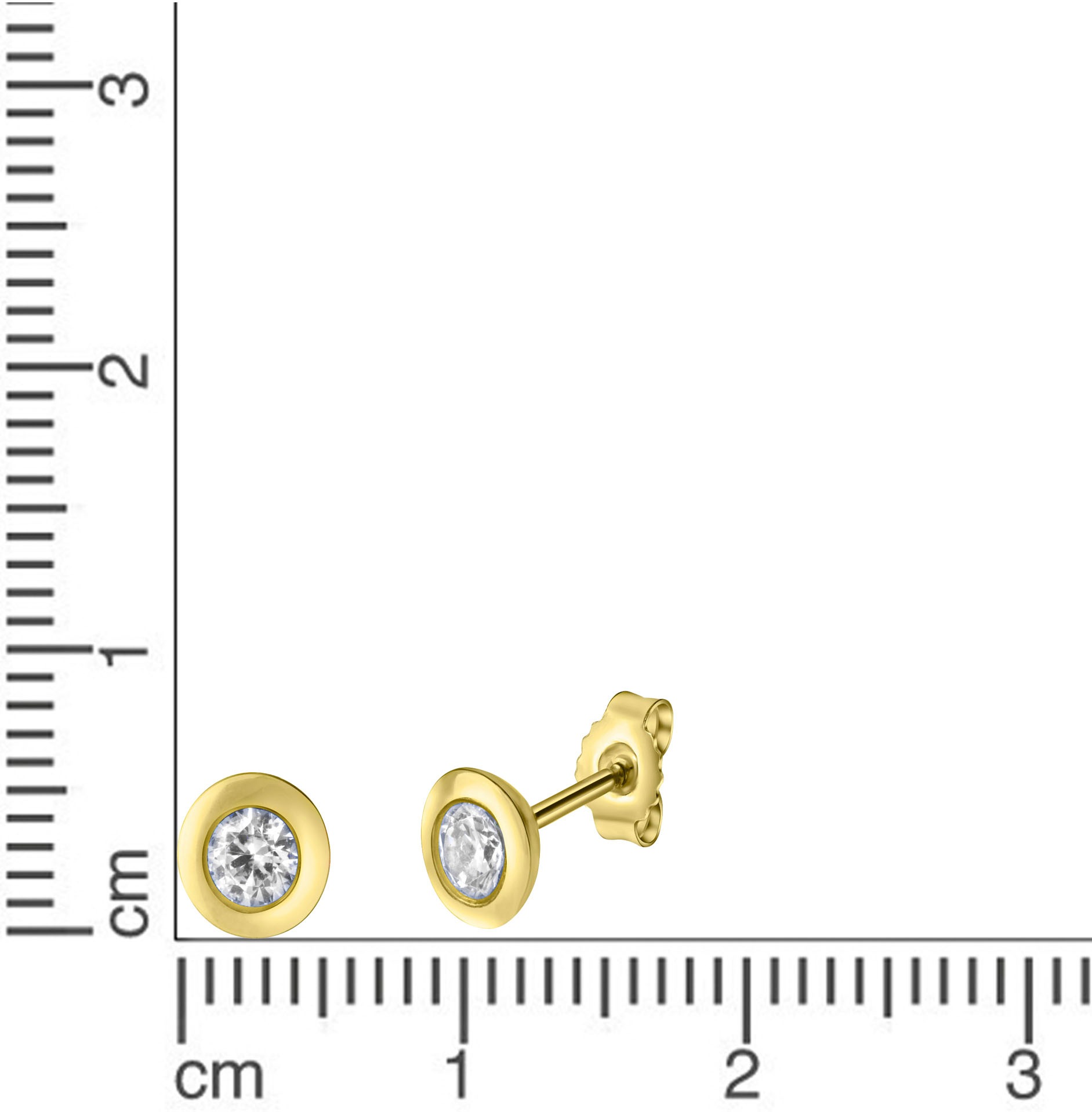 Firetti Paar Ohrstecker »Schmuck Geschenk, Ohrringe Solitär, Gold 375«, mit Zirkonia (synth.)