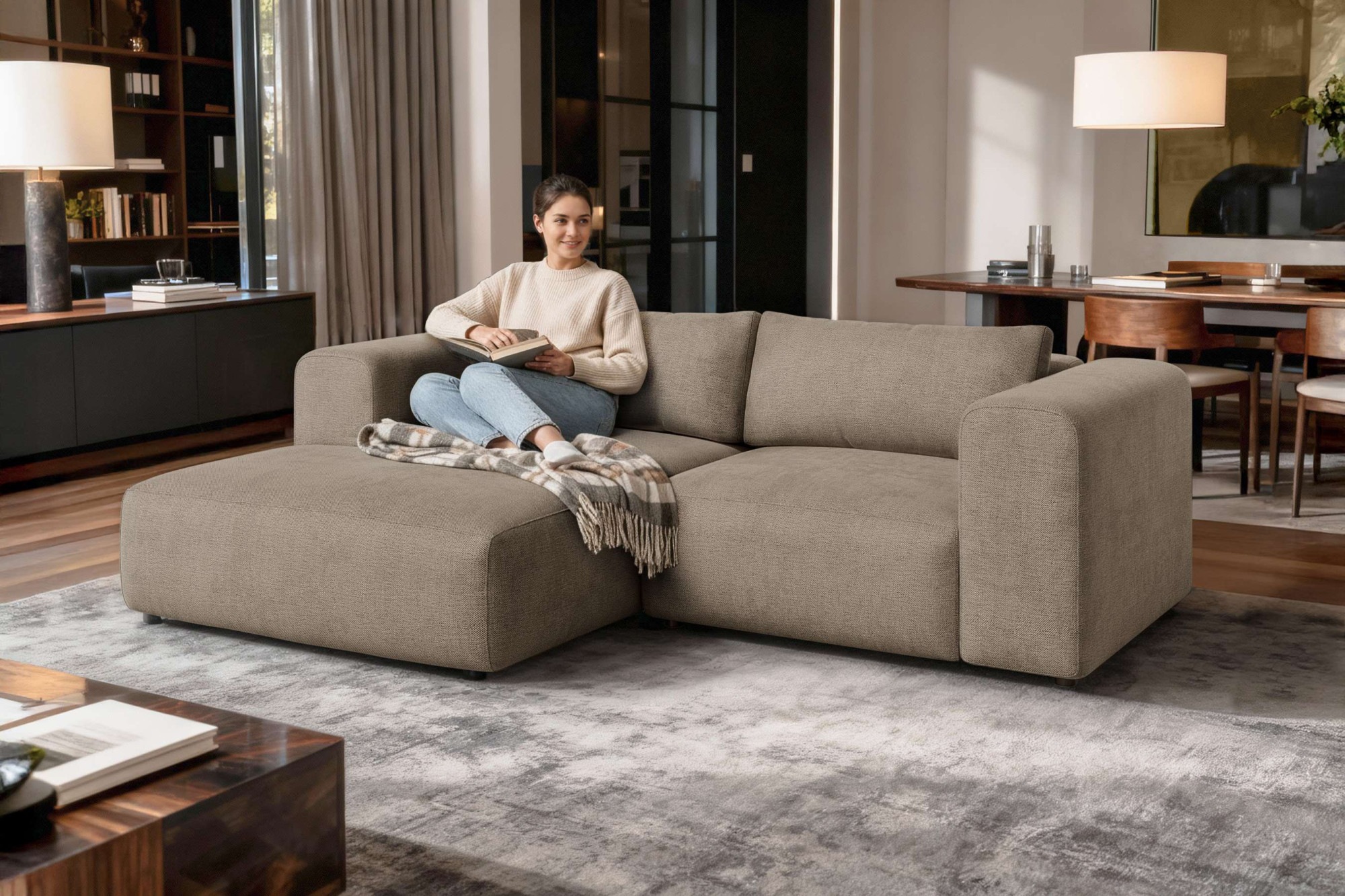 OTTO home Ecksofa »TIARRA Design-Sofa mit Ottomane recht/links bestellbar, günstig online kaufen