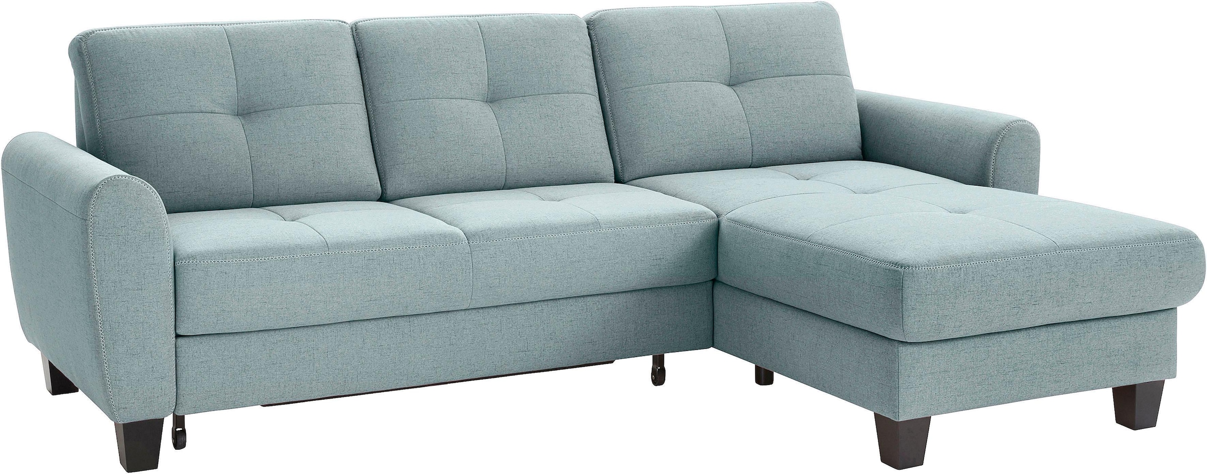 sit&more Ecksofa »Varese L-Form«, mit Federkern, wahlweise mit Bettfunktion günstig online kaufen