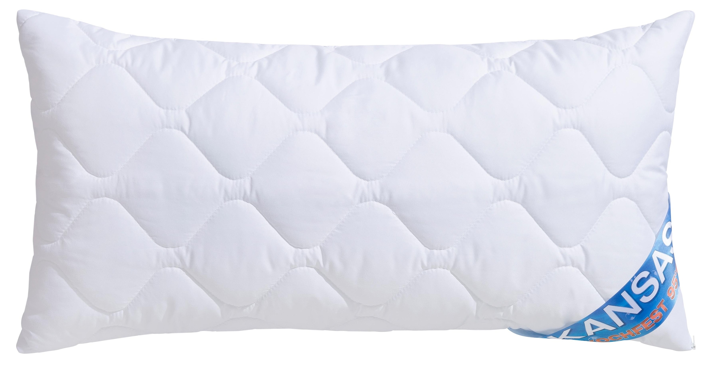 fan Microfaserkissen »Kansas, mit Baumwollbezug und Reißverschluss«, Füllung: 100% Microfaser, Bezug: 100% Baumwolle, (1 St.), in 40x80 oder 80x80 cm, Kopfkissen aus Microfaser, Made in Germany