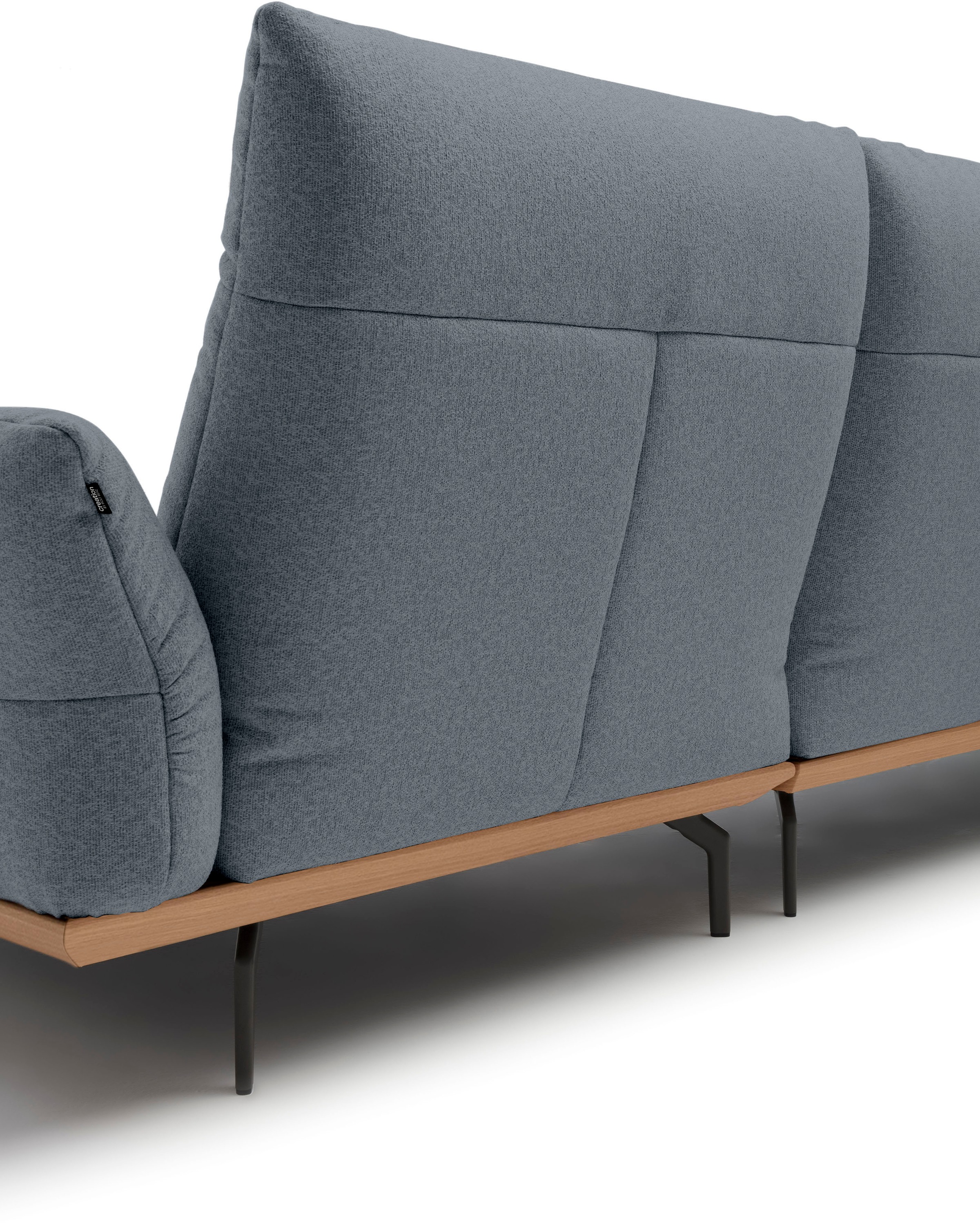 Creation BY ROLF BENZ Ecksofa »CR.460«, Sockel in Eiche, Alugussfüße in umbragrau, Breite 298 cm