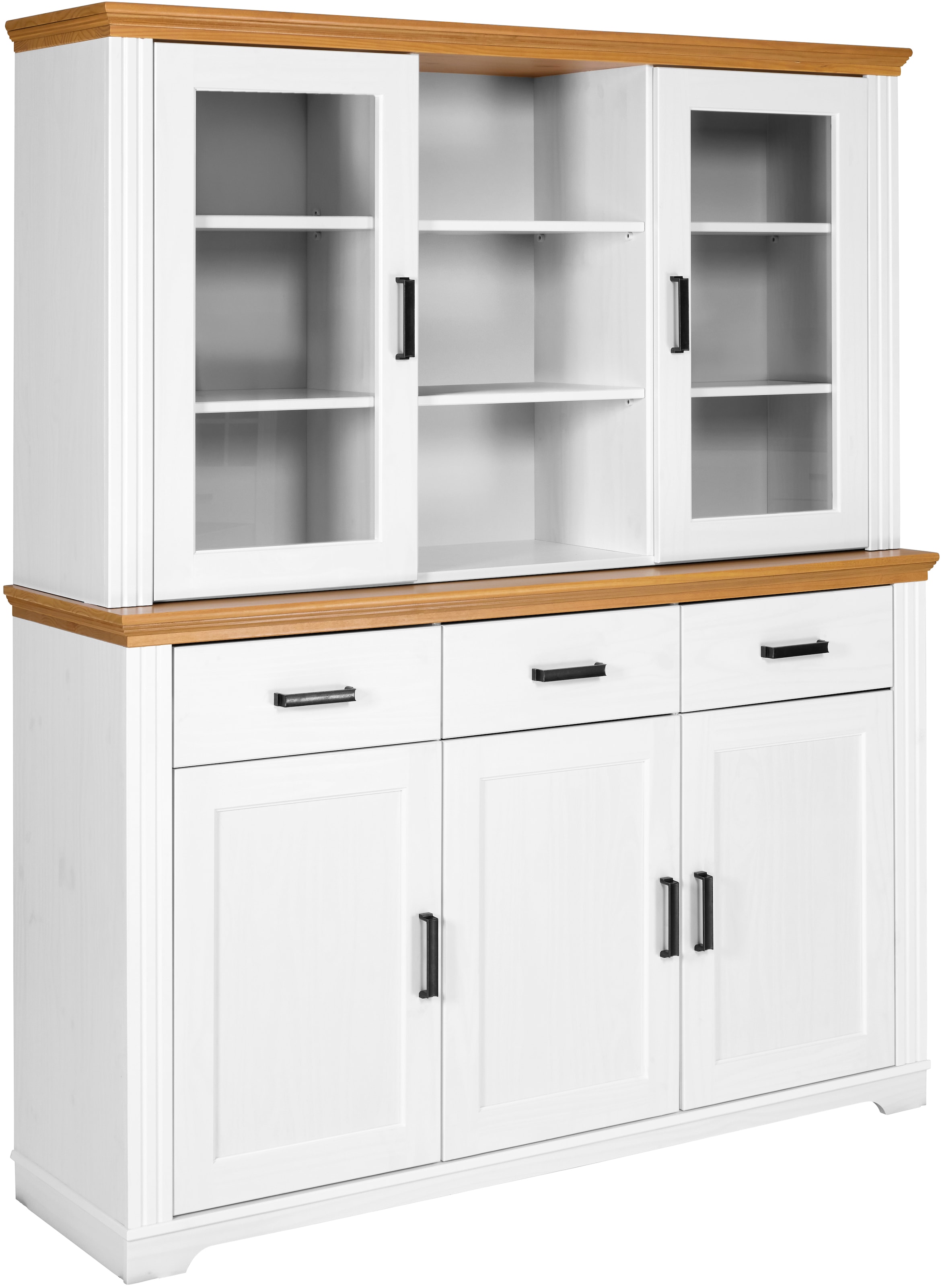 Inter Link Buffet »Buffet Maluno« 1 Stk. tlg. Kiefer Massiv, soft-close, Stauraum, BxTxH: ca.166,4 x 48,3 x 199,4 cm