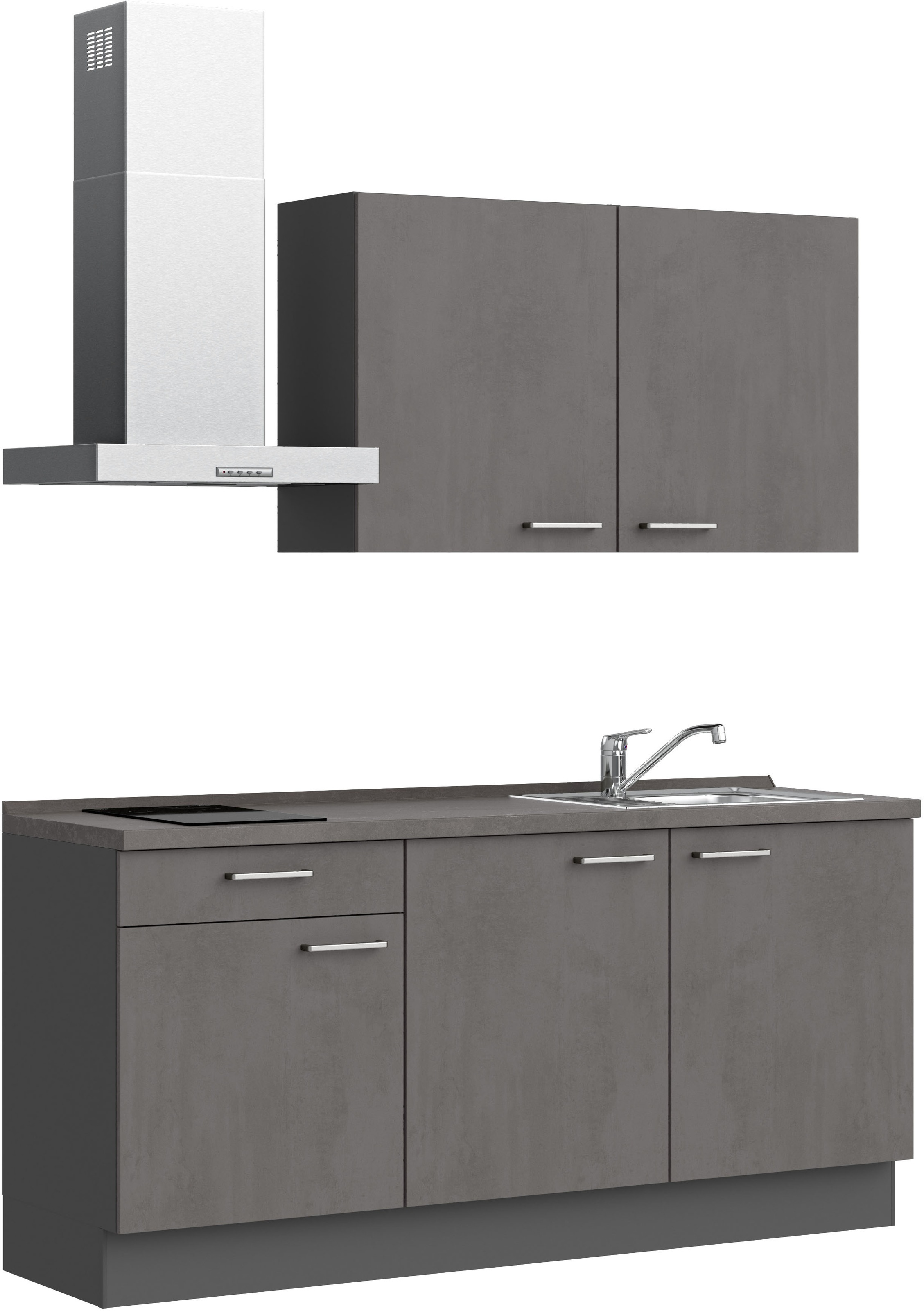 nobilia® Küchenzeile »"Riva I"«, vormontiert, Ausrichtung wählbar, Breite 180 cm, wahlw. mit E-Geräten
