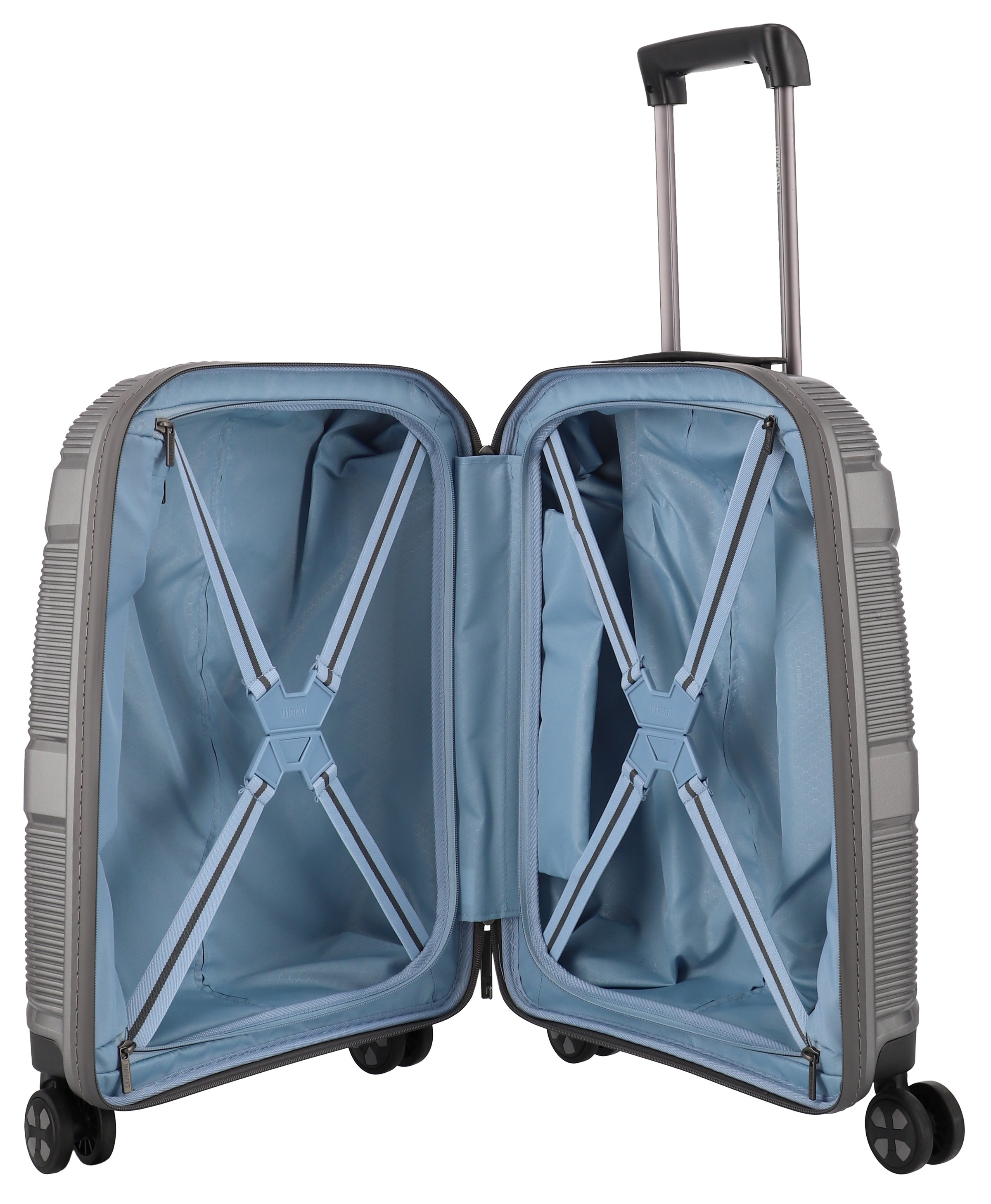 IMPACKT Hartschalen-Trolley »IP1, verschiedene Größen und Farben«, 4 Rollen, Hartschalen-Koffer vegan Koffer Reisegepäck USB-Port TSA Zahlenschloss