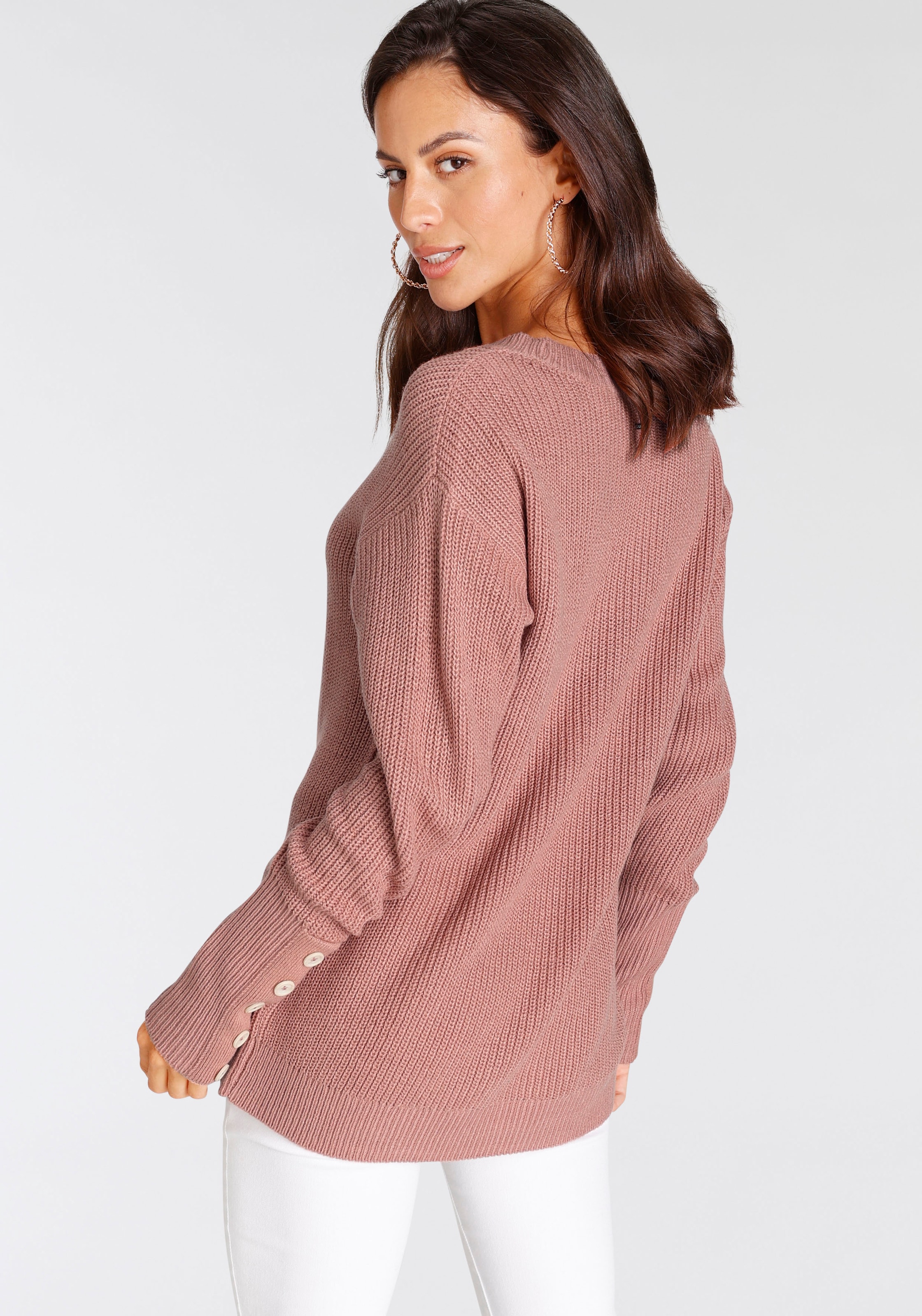Laura Scott Strickpullover, mit Zierknöpfen